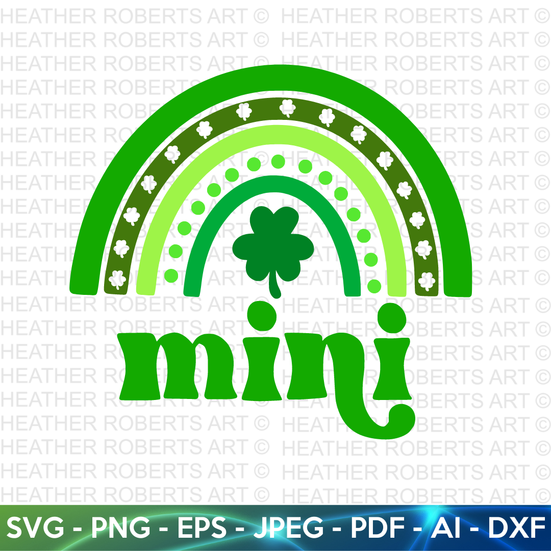 Mini St. Patrick Rainbow Svg