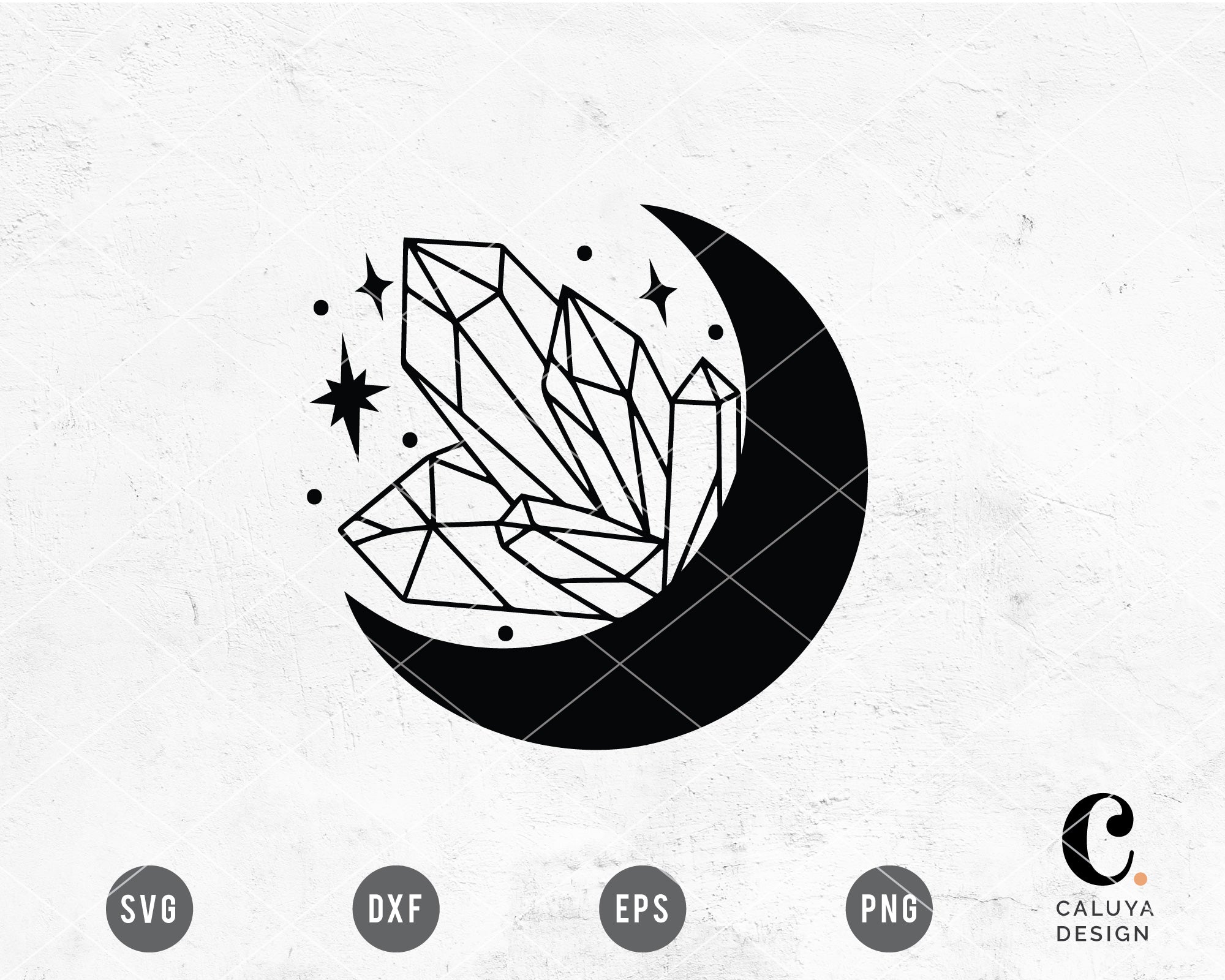 Moon With Gem SVG