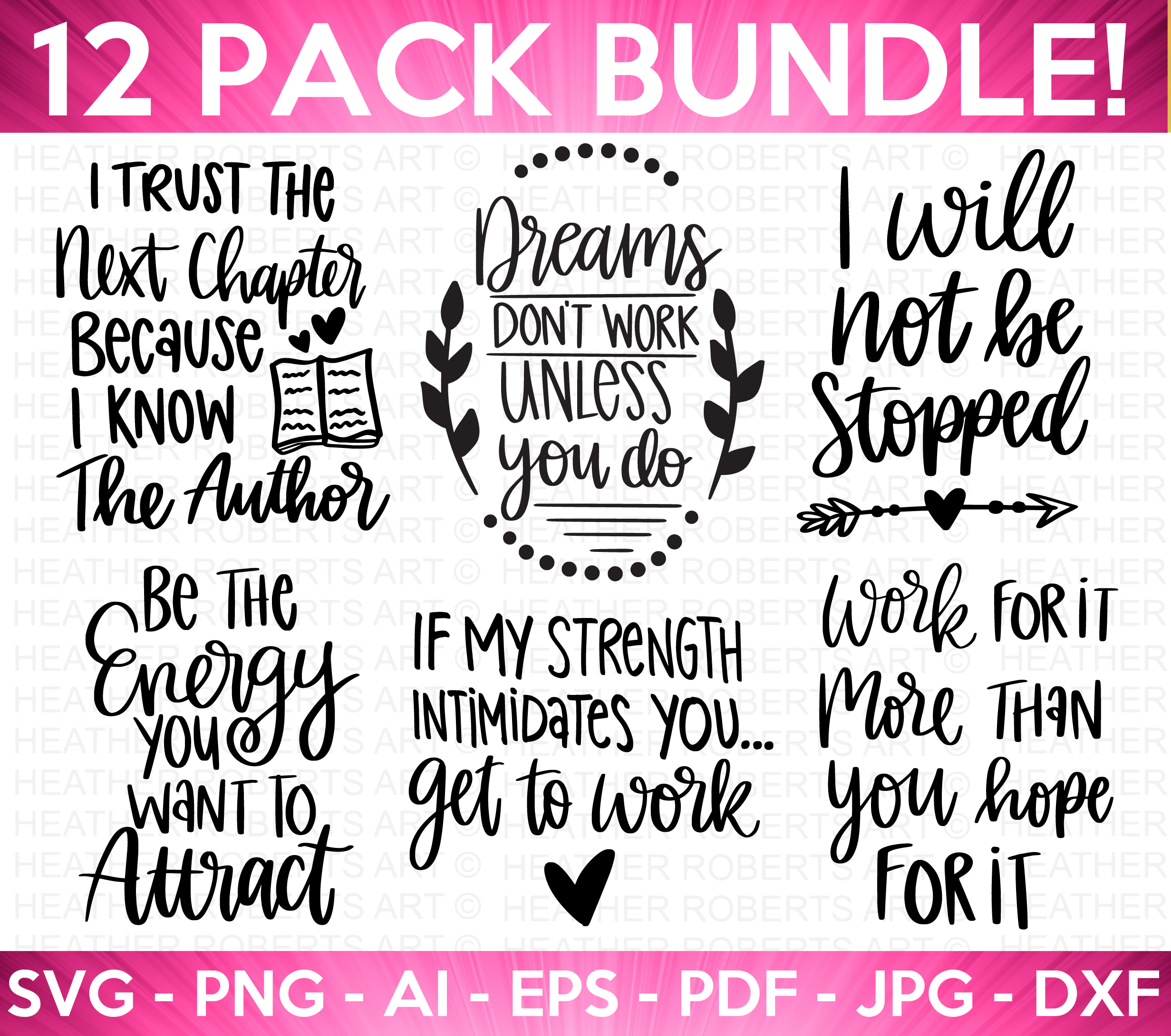 Motivational Quotes SVG Bundle