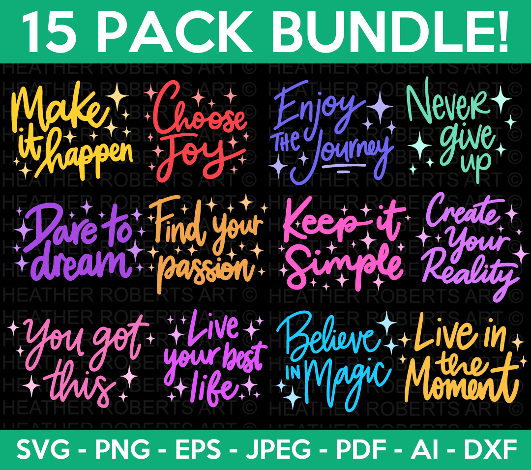 Motivational Quotes SVG Bundle