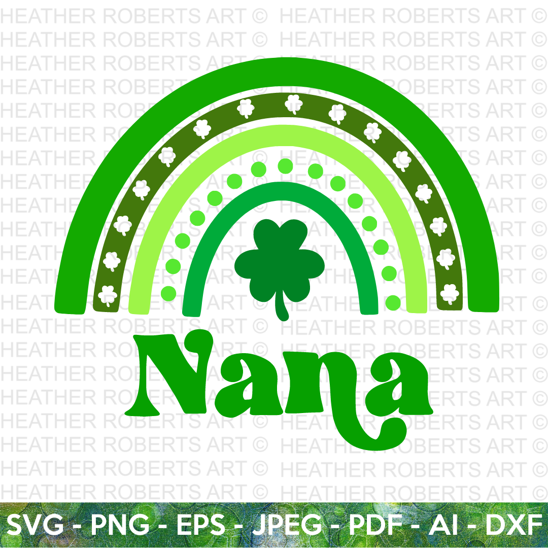 Nana St. Patrick Rainbow SVG