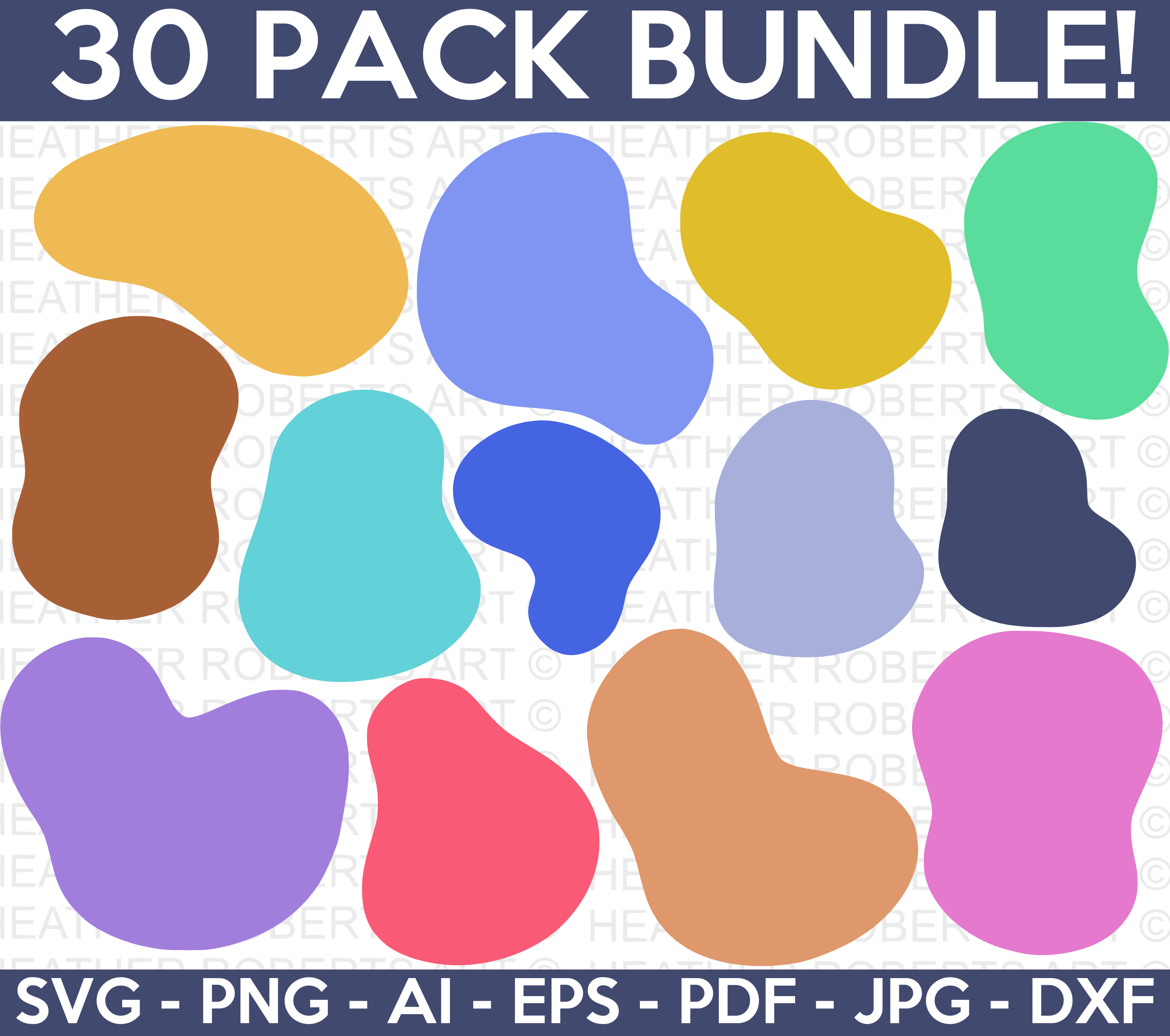 Paint Blobs SVG Bundle