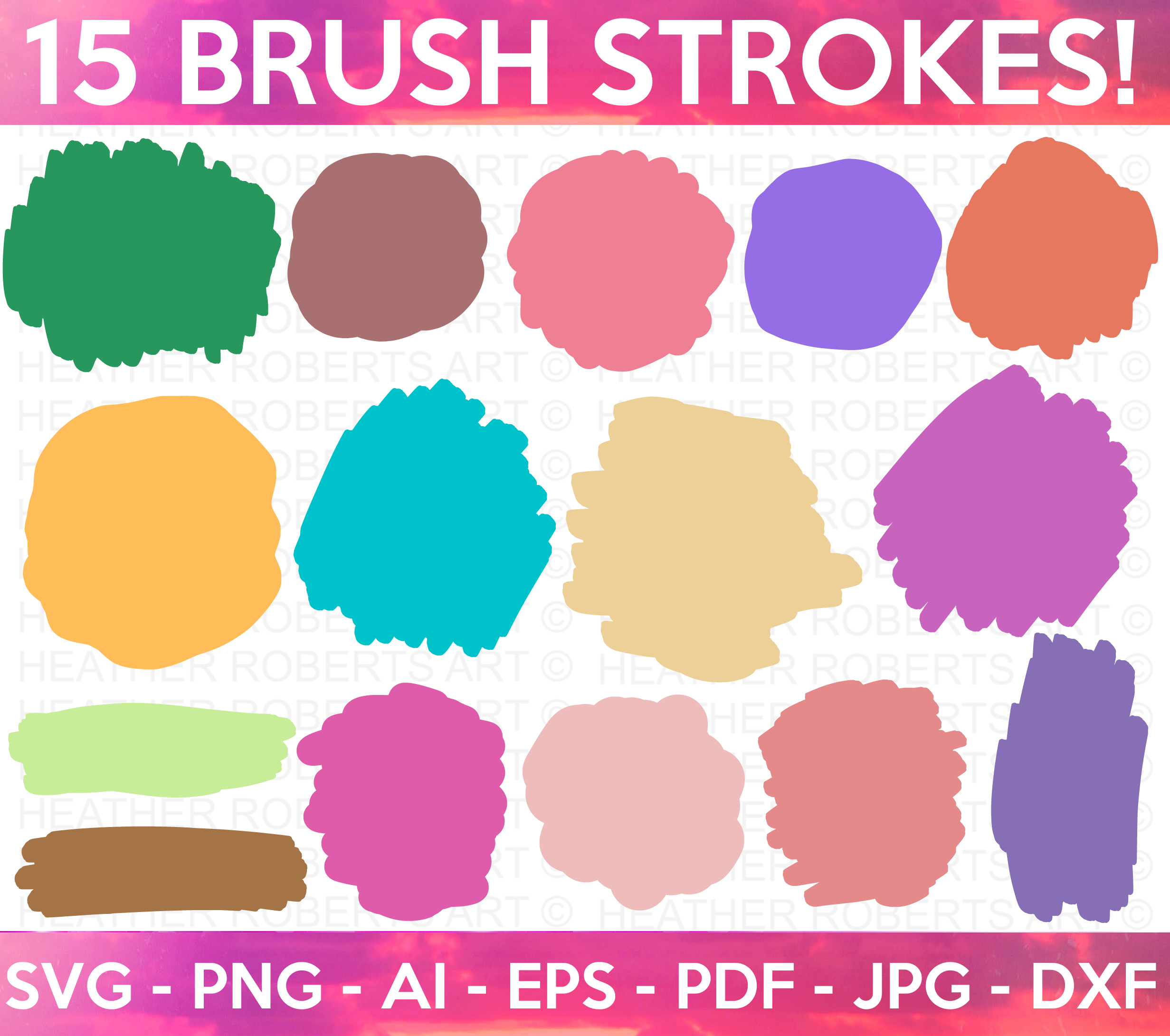 Paint Brush Stroke SVG Bundle
