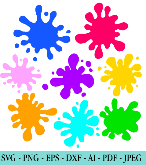 Paint Splatter SVG, Bundle
