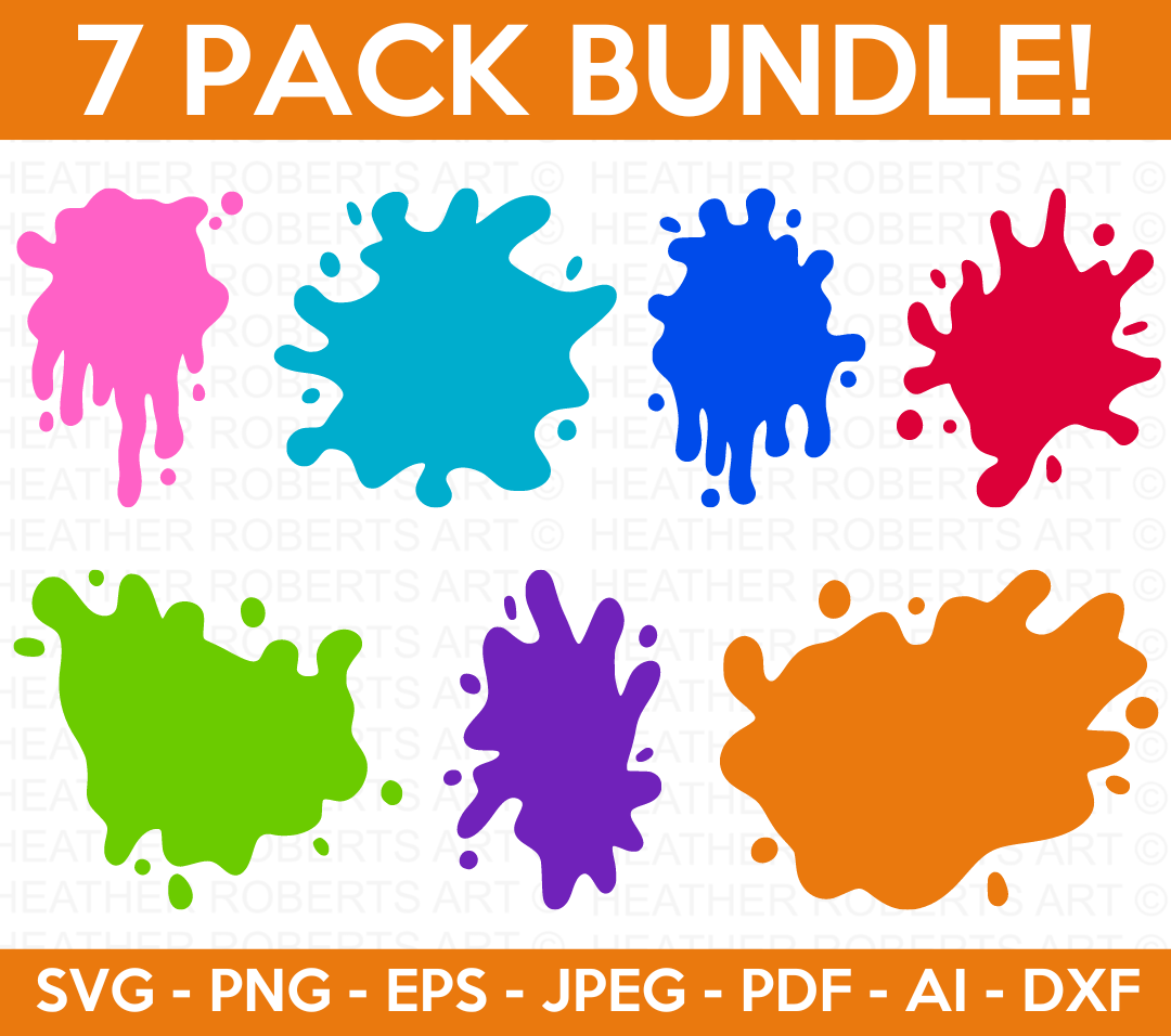 Paint Splatter SVG Bundle