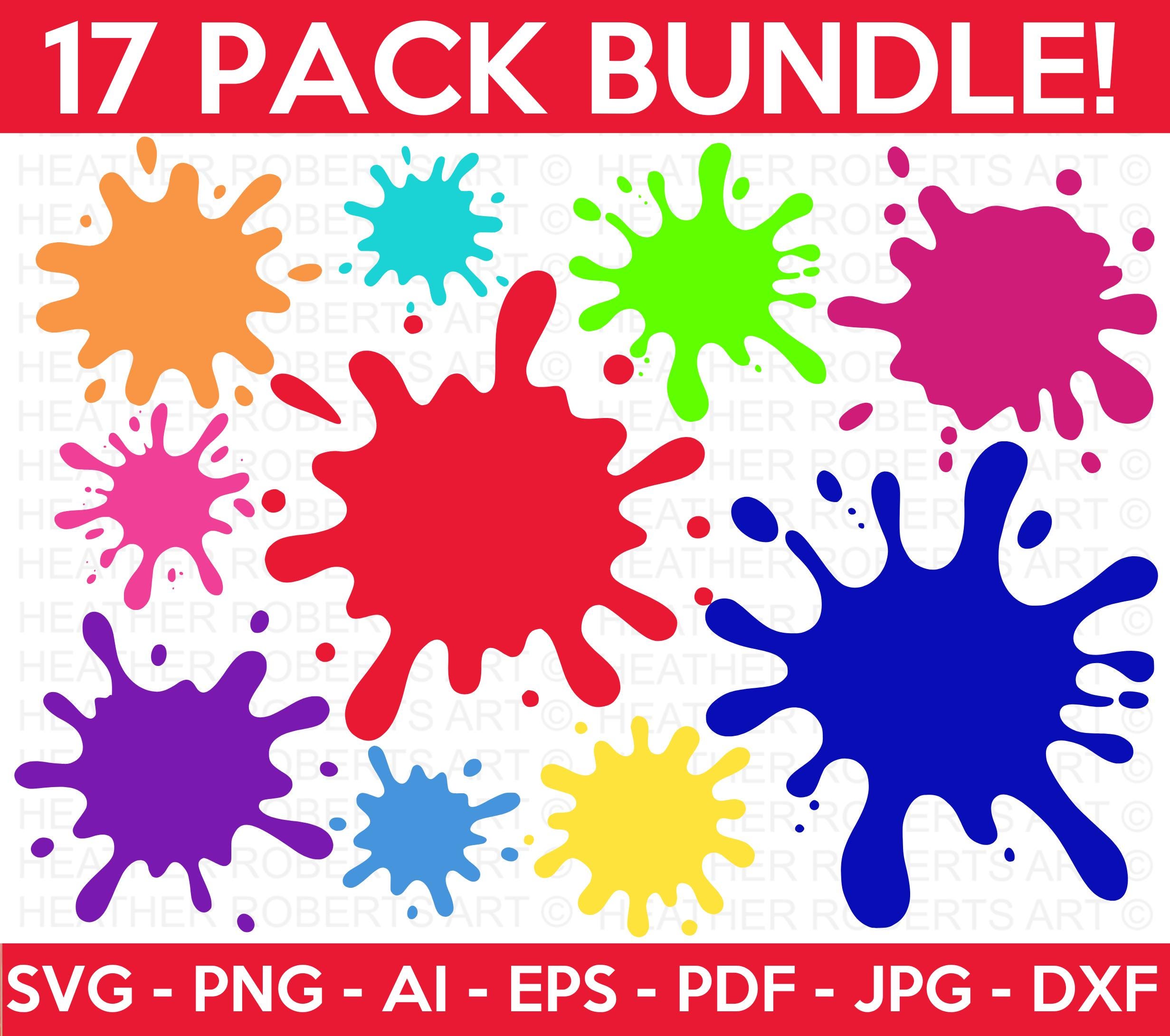 Paint Splatter SVG Bundle