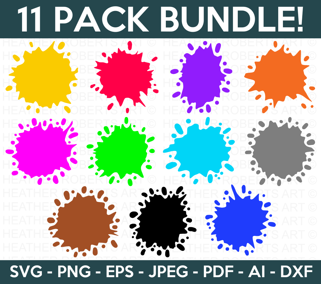 Paint Splatter SVG Bundle