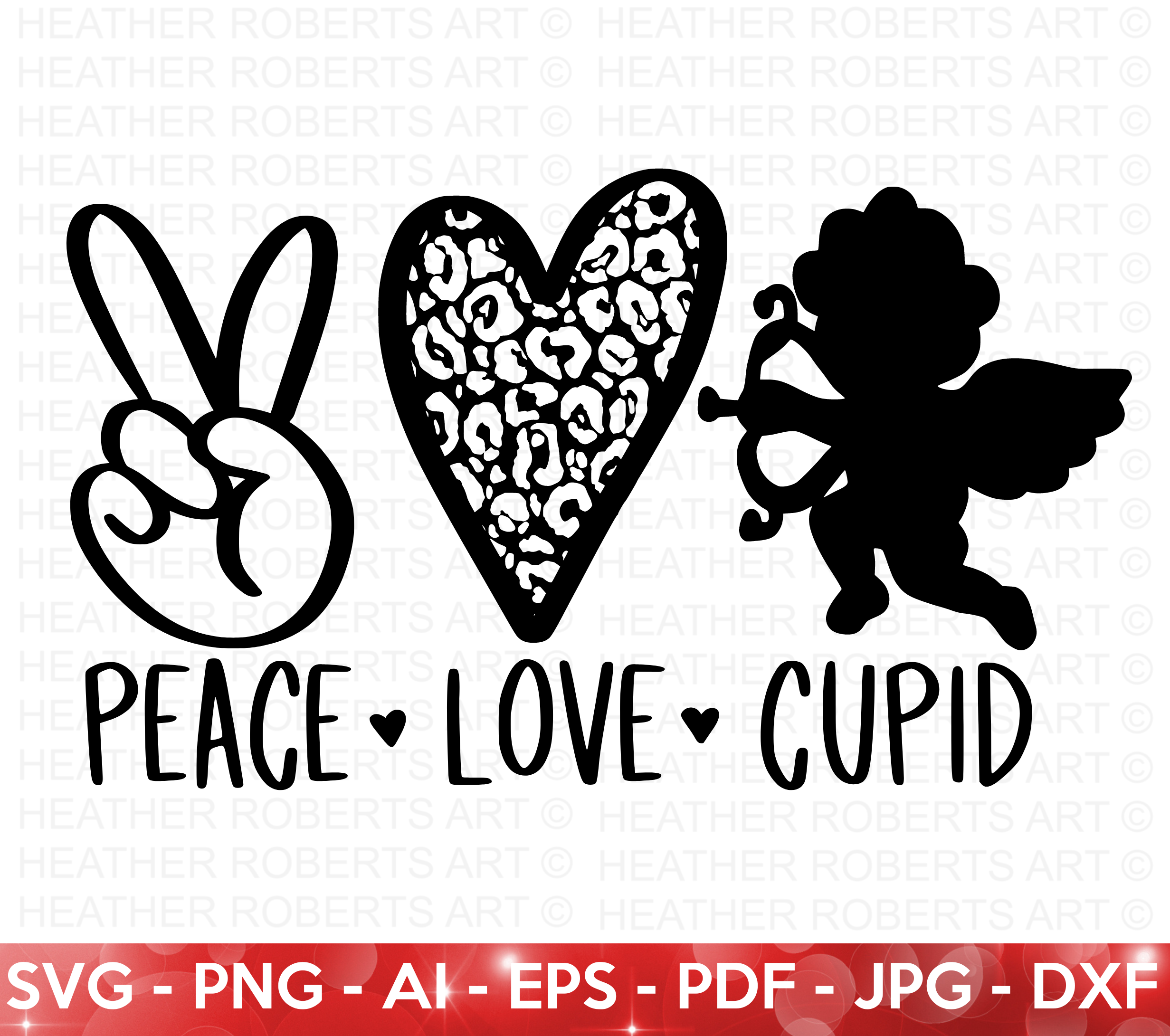 Peace Love Cupid SVG