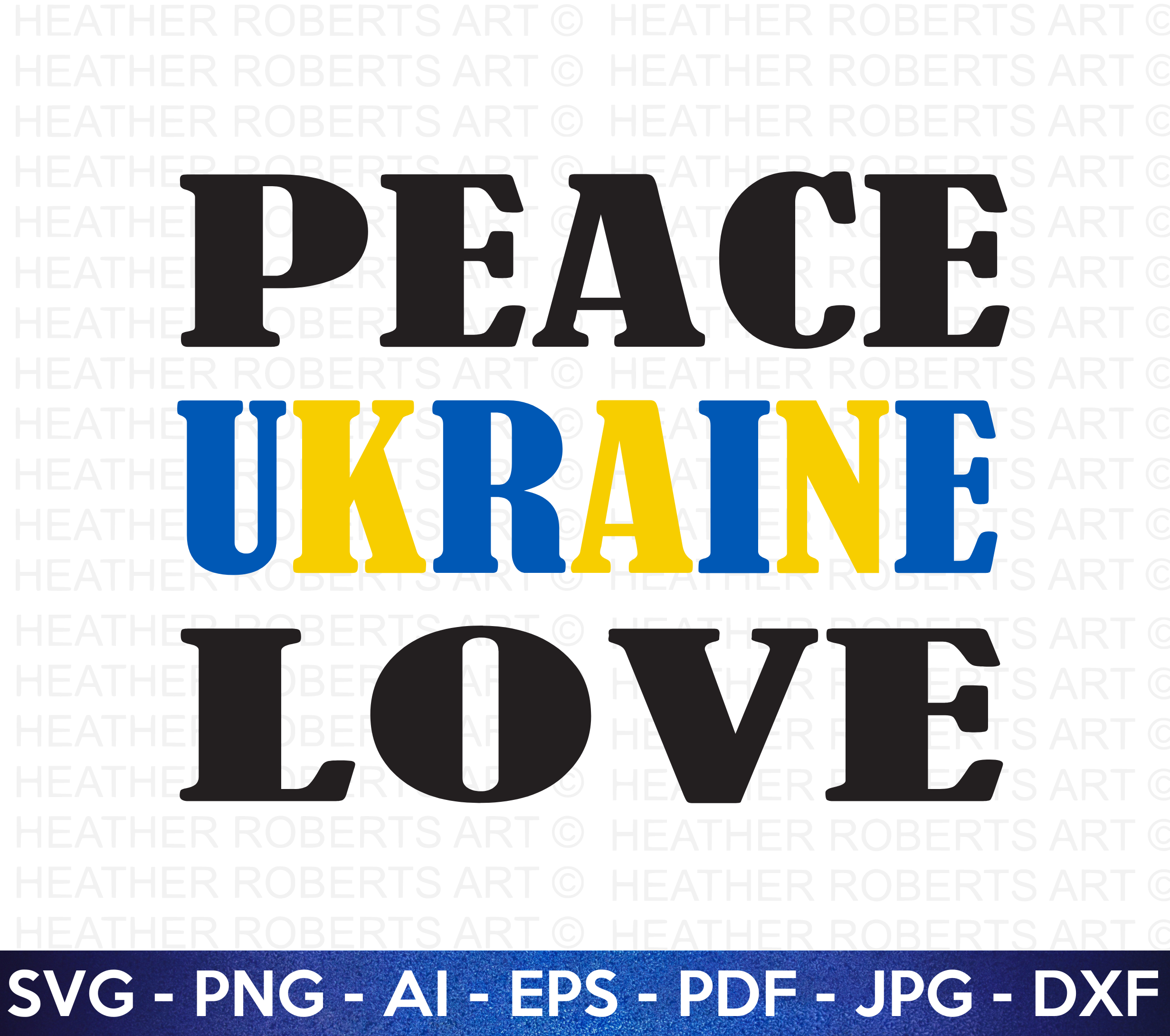 Peace Love Ukraine SVG