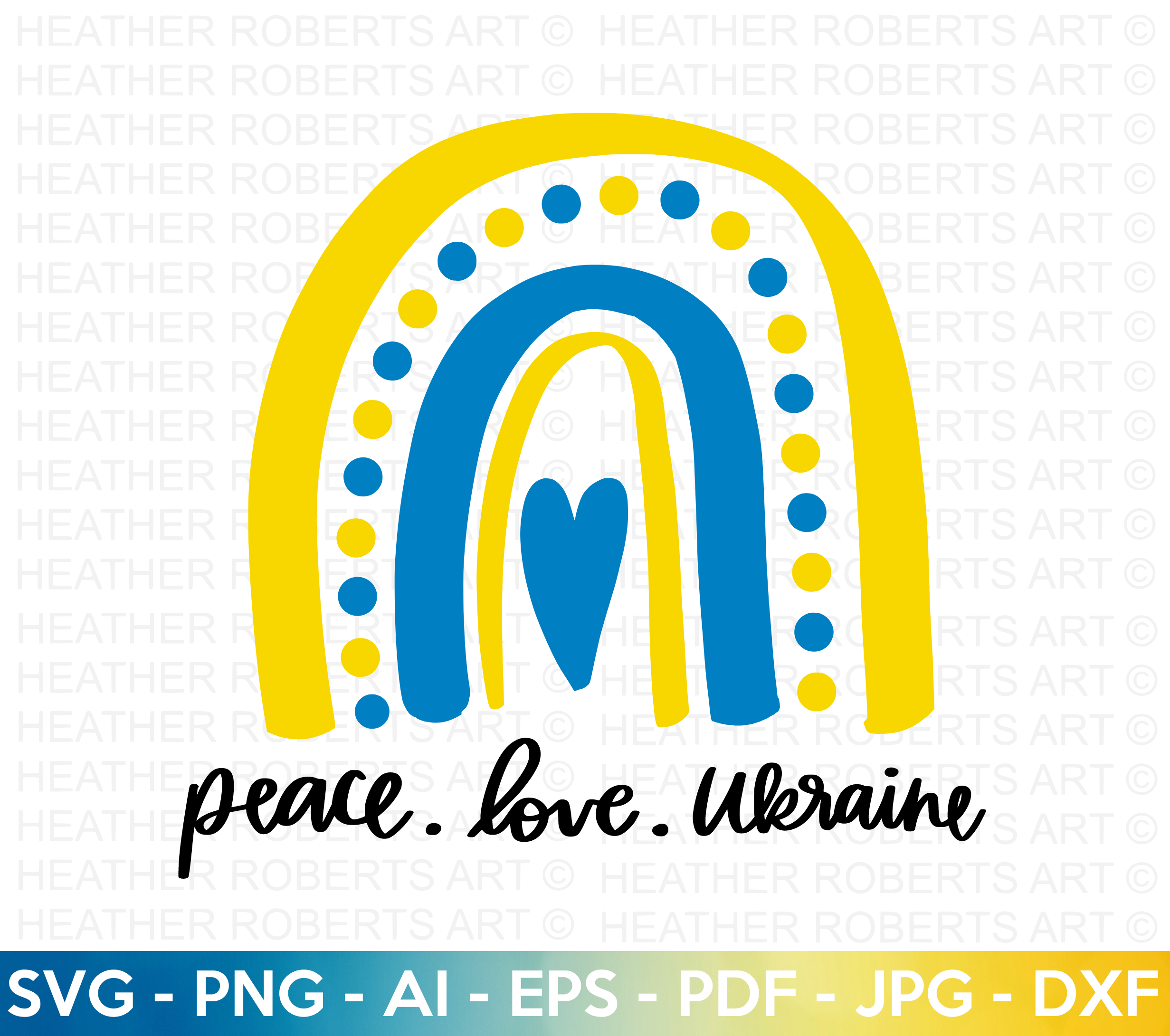 Peace Love Ukraine SVG