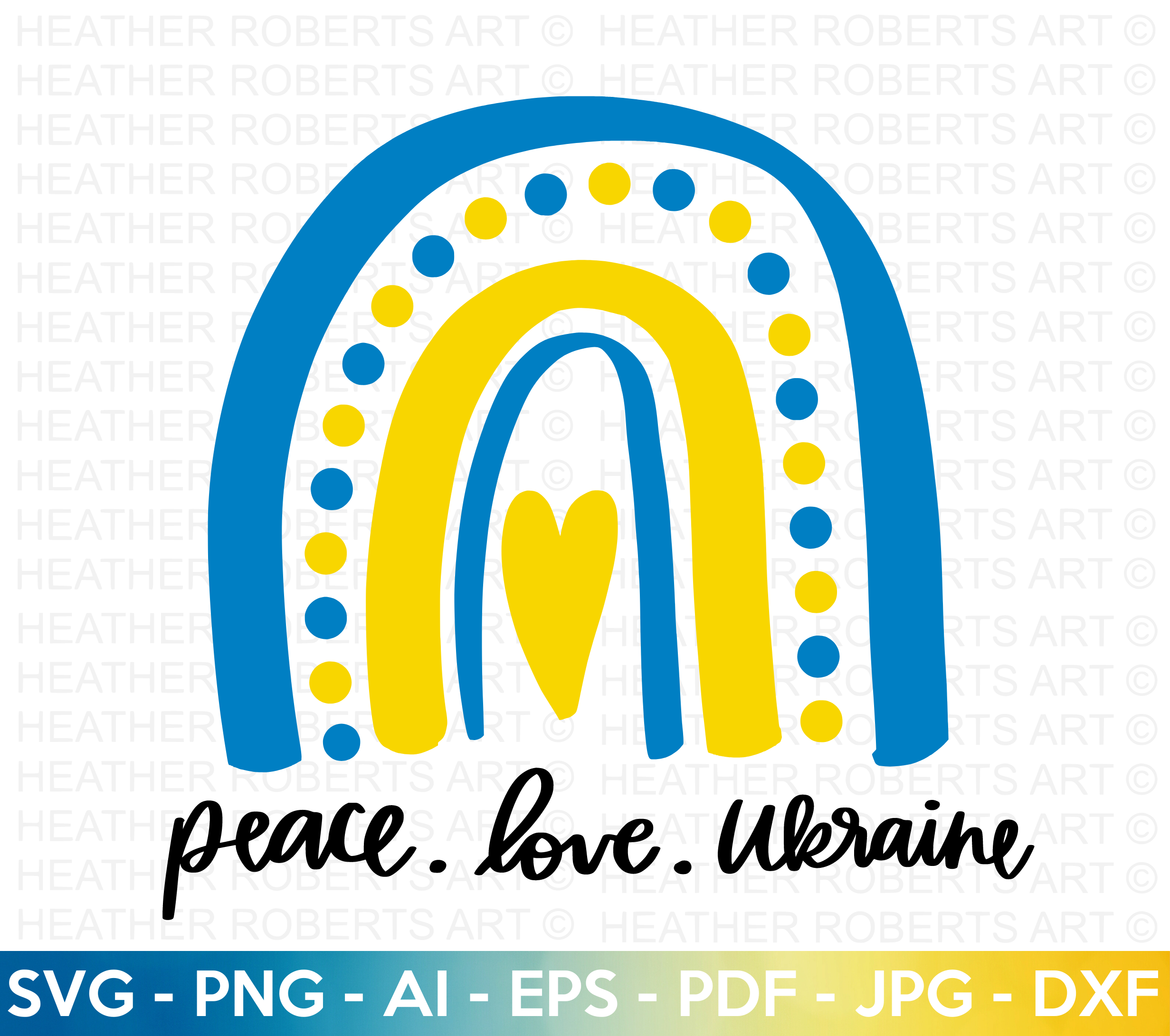 Peace Love Ukraine SVG