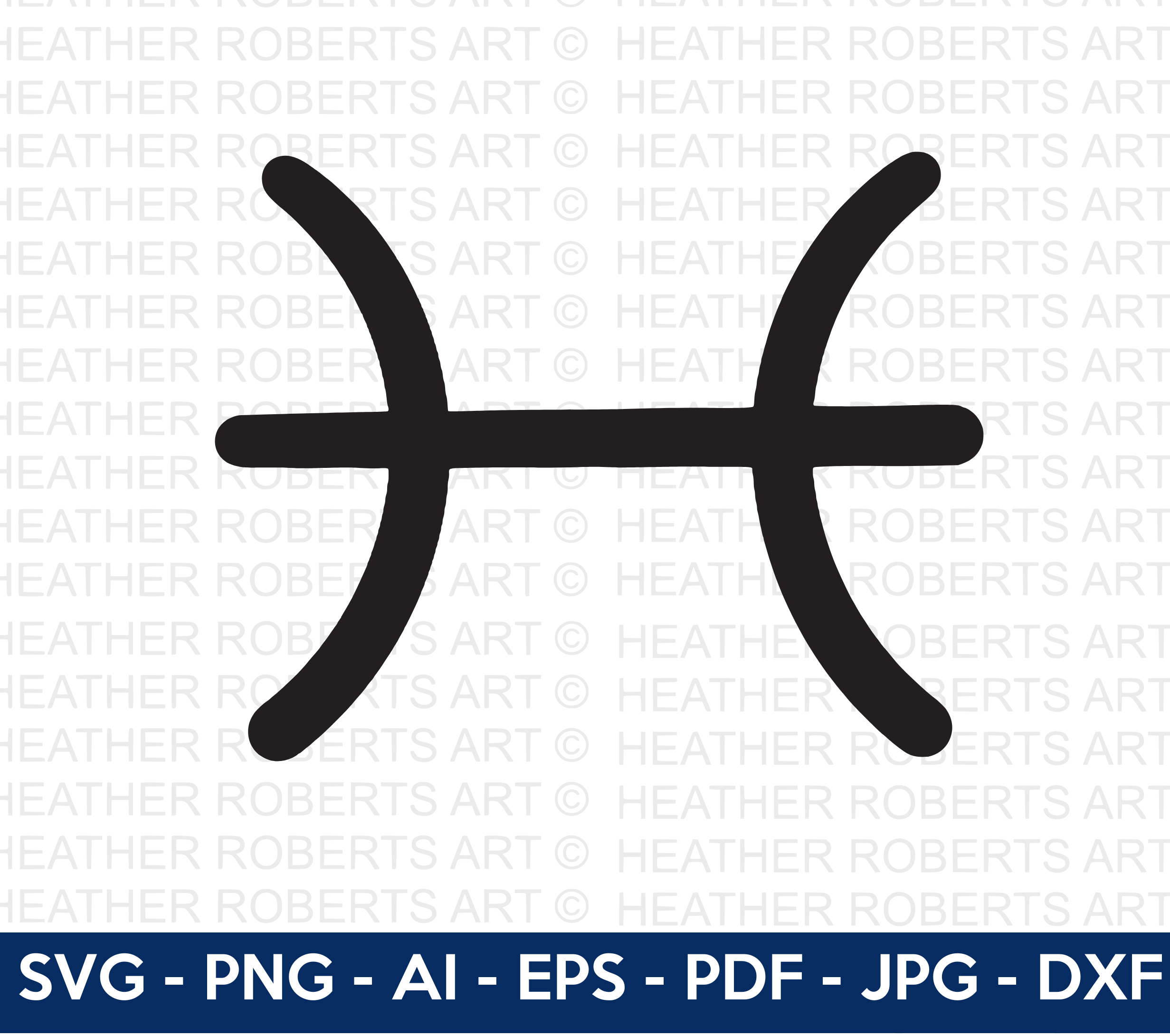 Pisces Zodiac Sign Symbol SVG