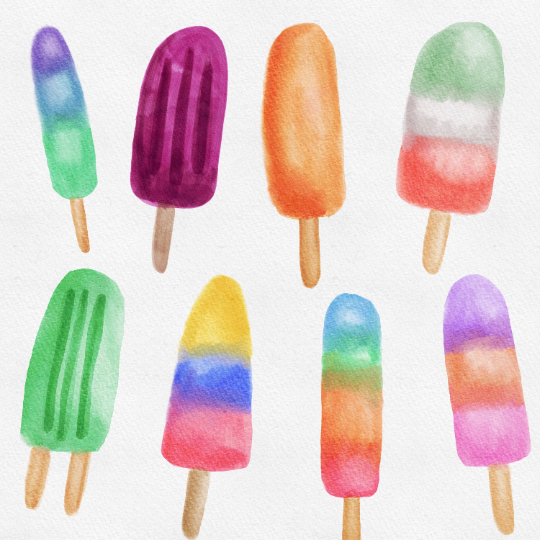 Popsicles Clipart