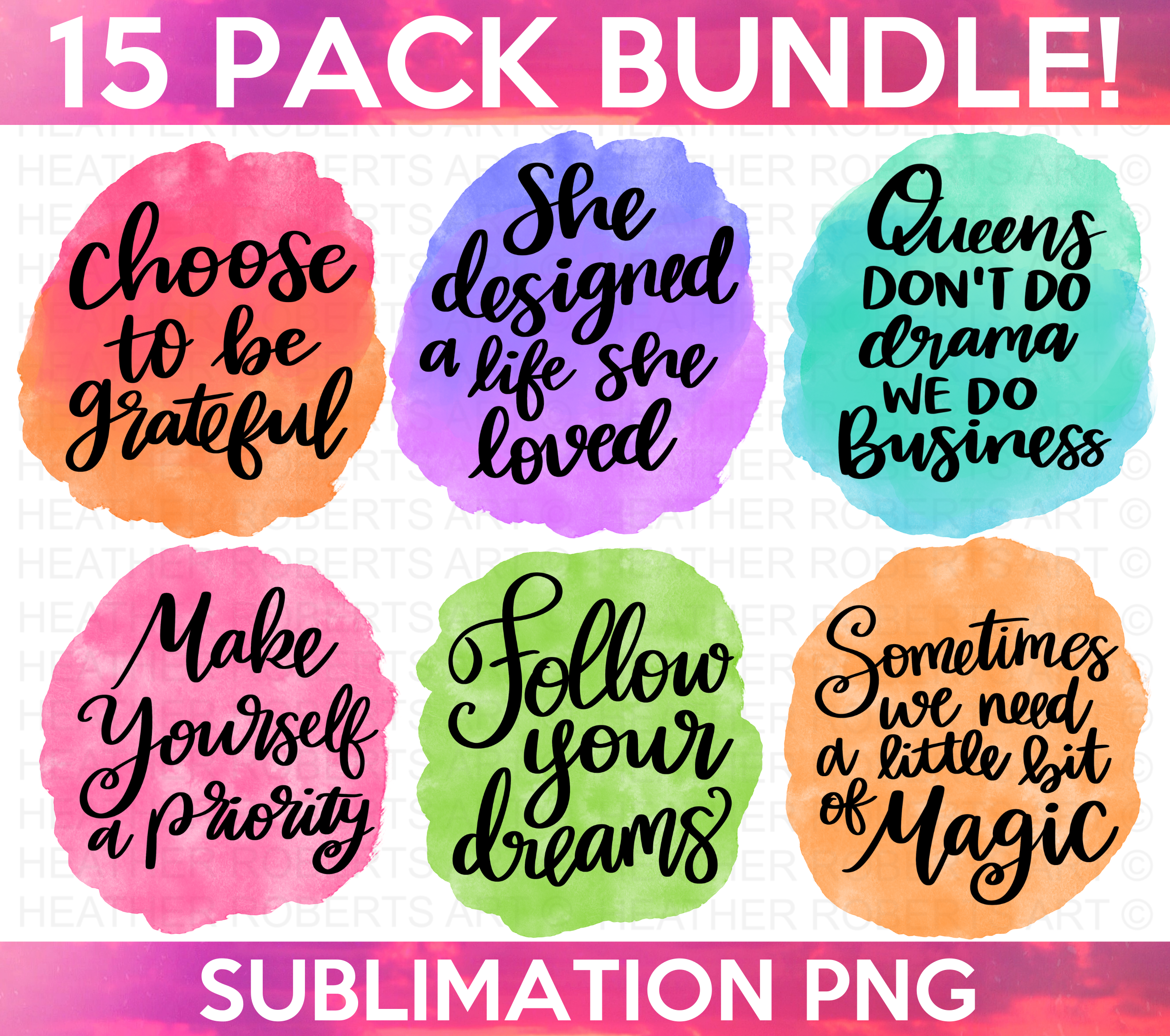 Positive Quotes Sublimation Bundle