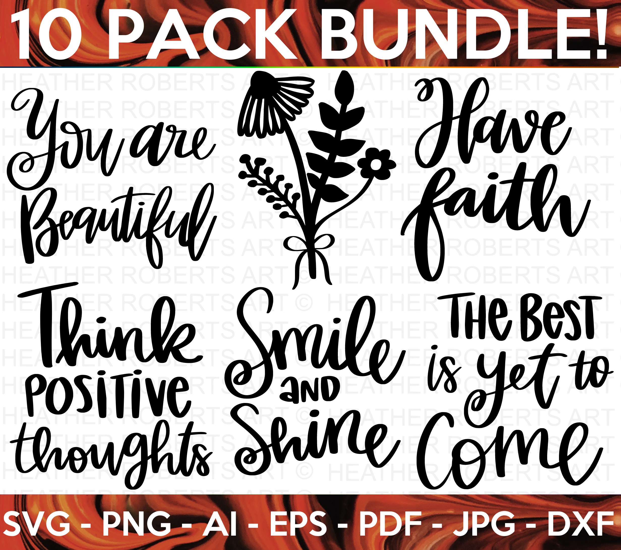 Positive Quotes SVG Bundle