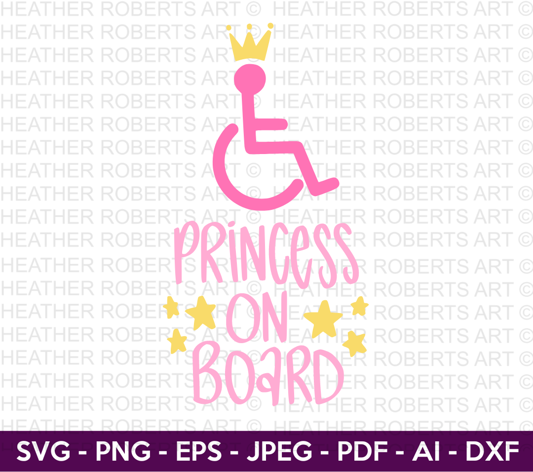 Princess on Board Svg