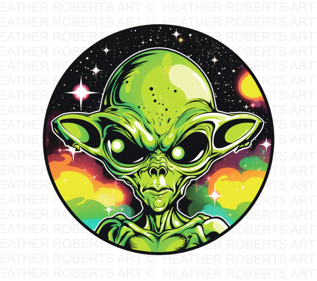 Psychedelic Alien PNG
