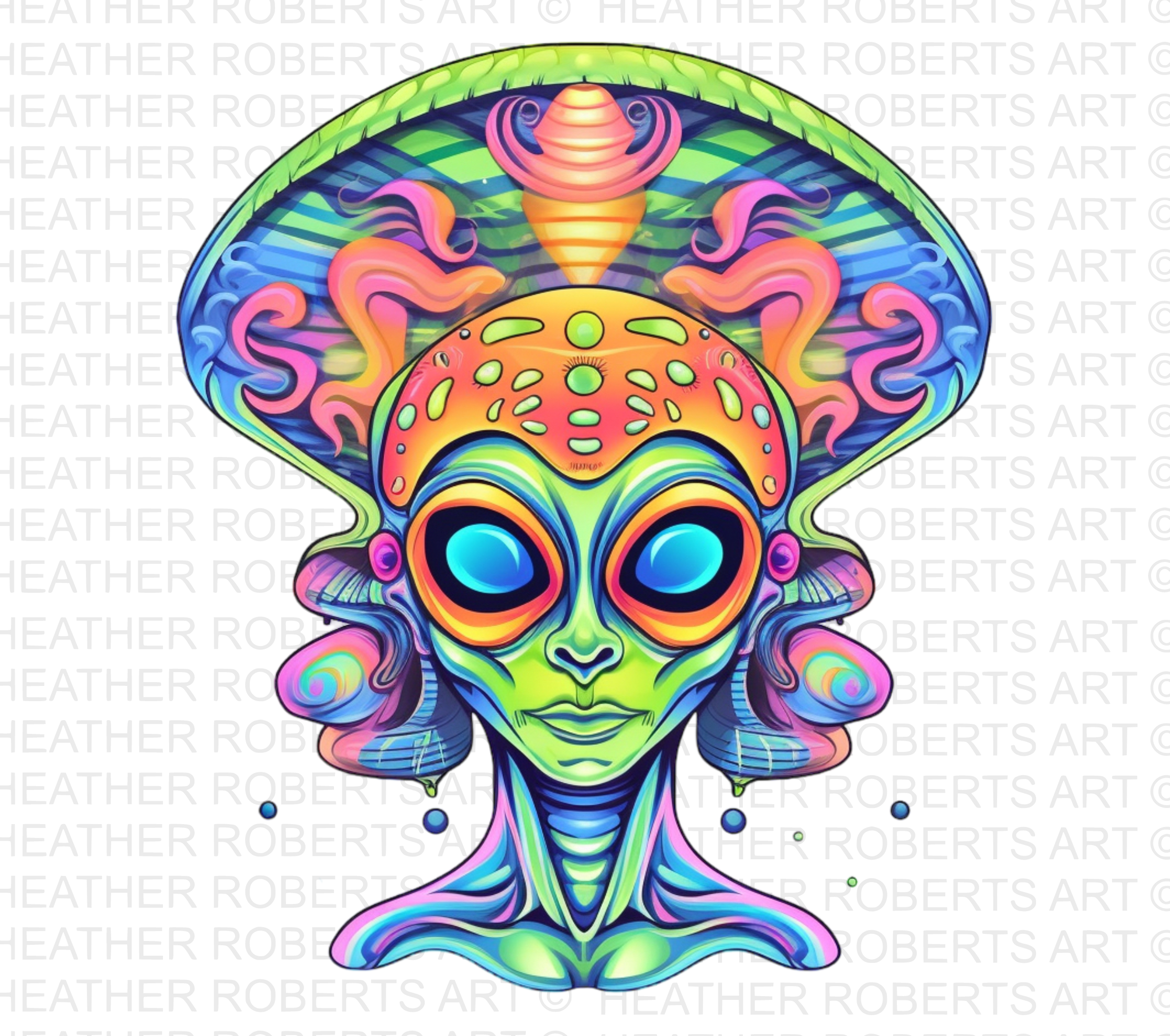 Psychedelic Alien PNG