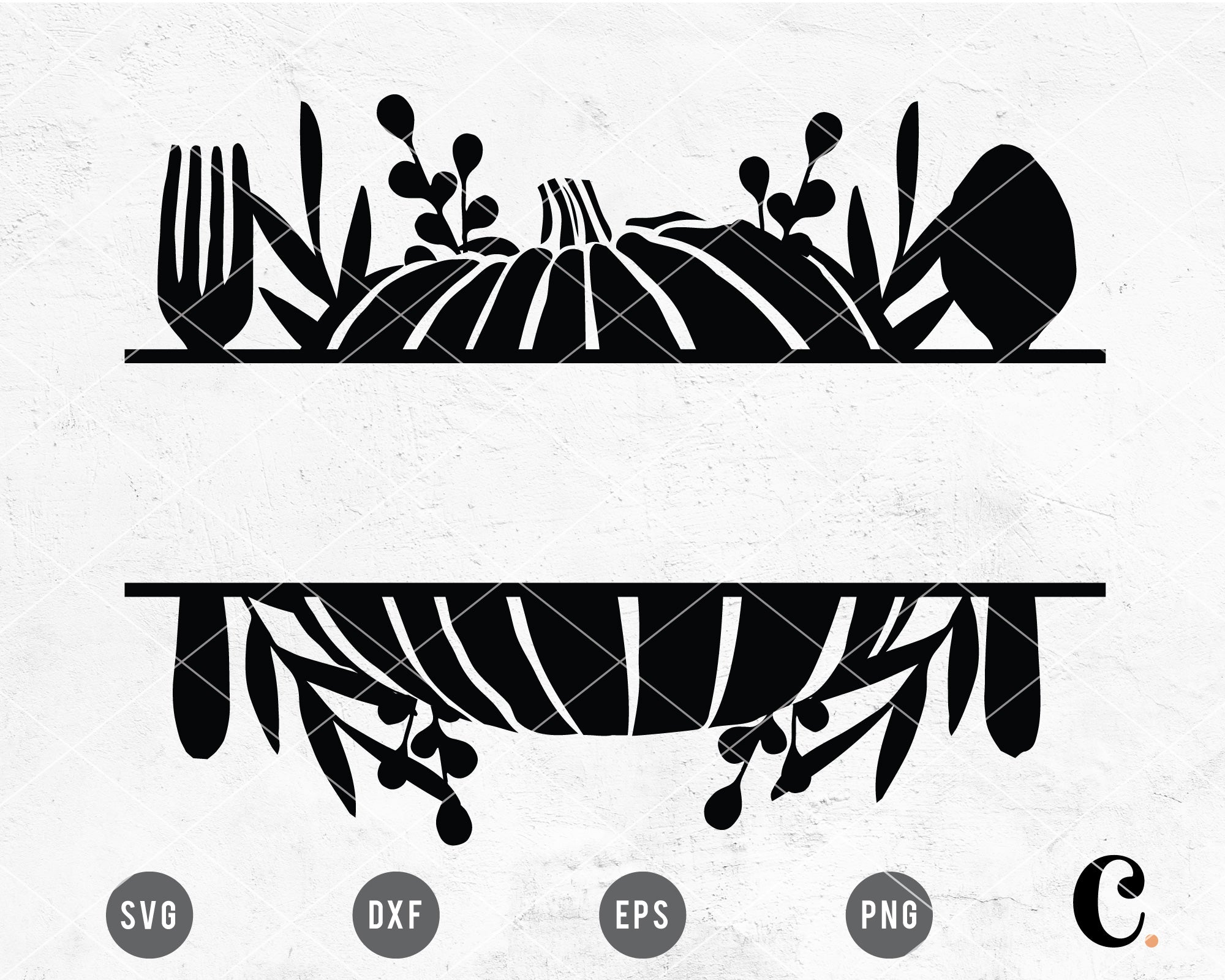 Pumpkin Farmhouse Style Monogram SVG