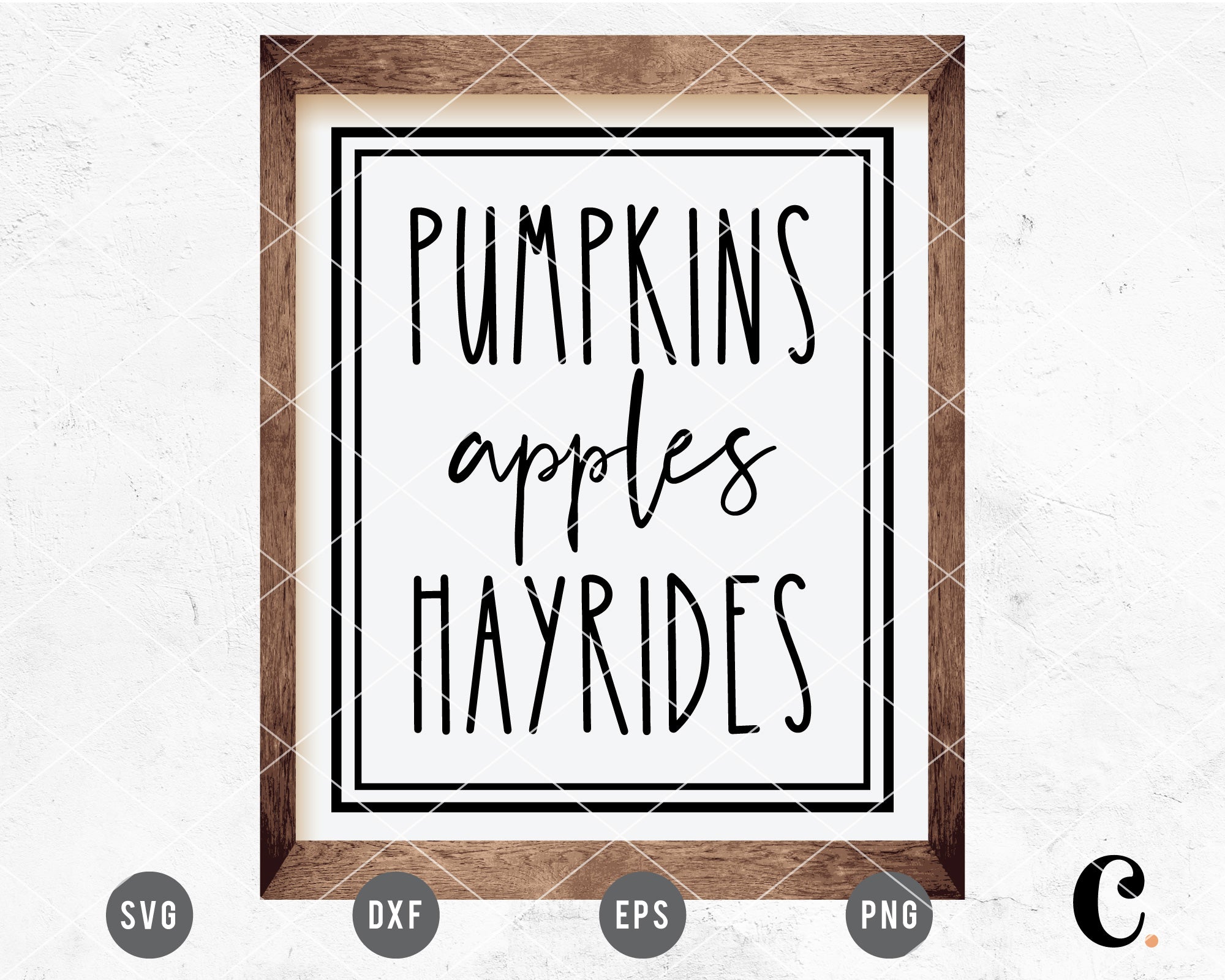 Pumpkins Apples Hayrides SVG