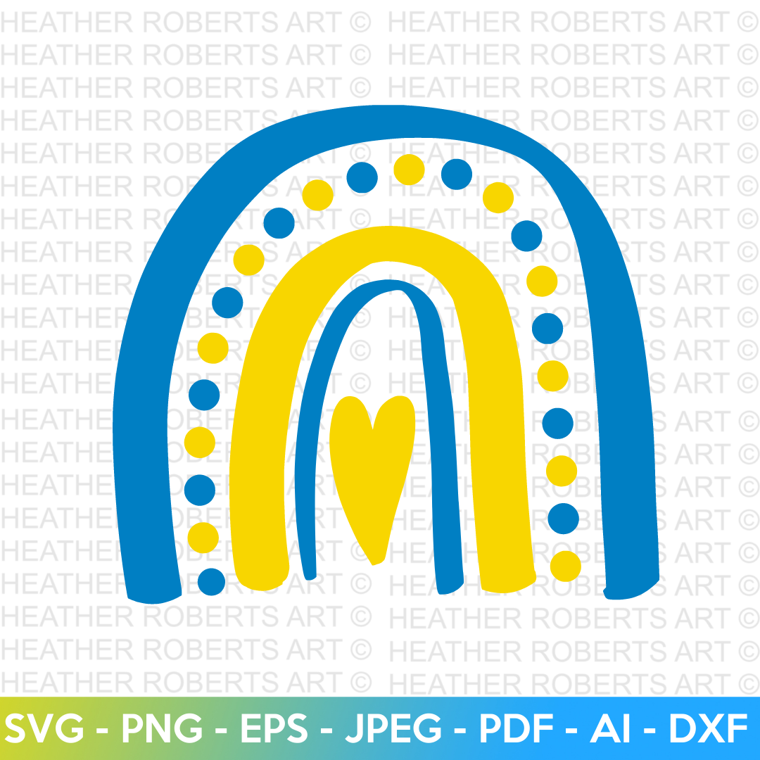 Rainbow for Ukraine SVG