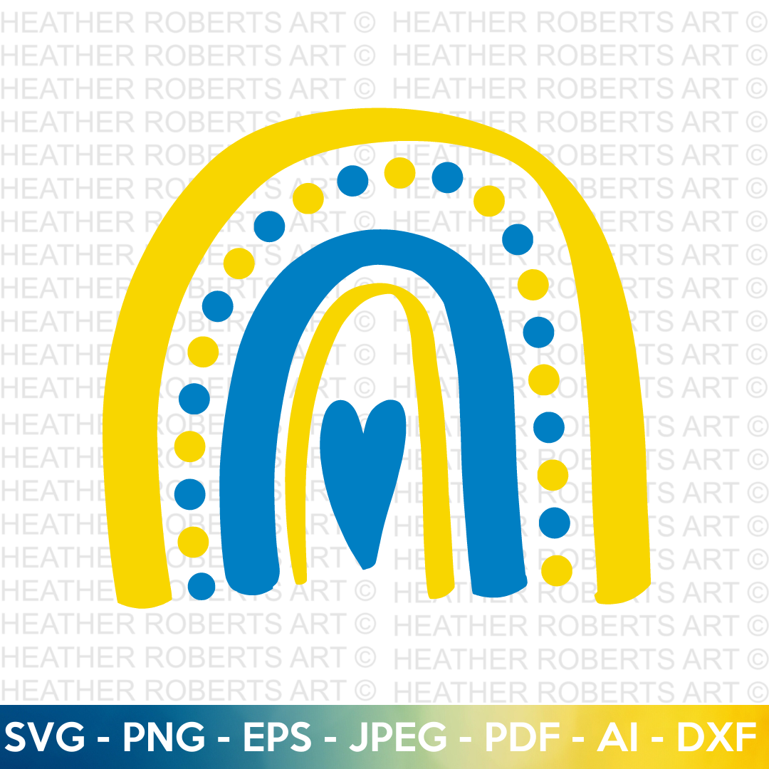 Rainbow for Ukraine SVG