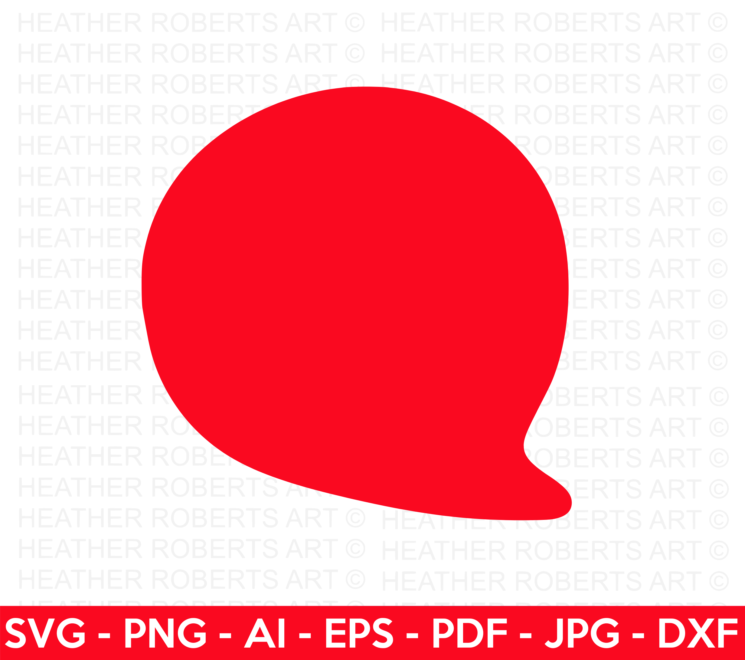 Red Chat Bubble SVG