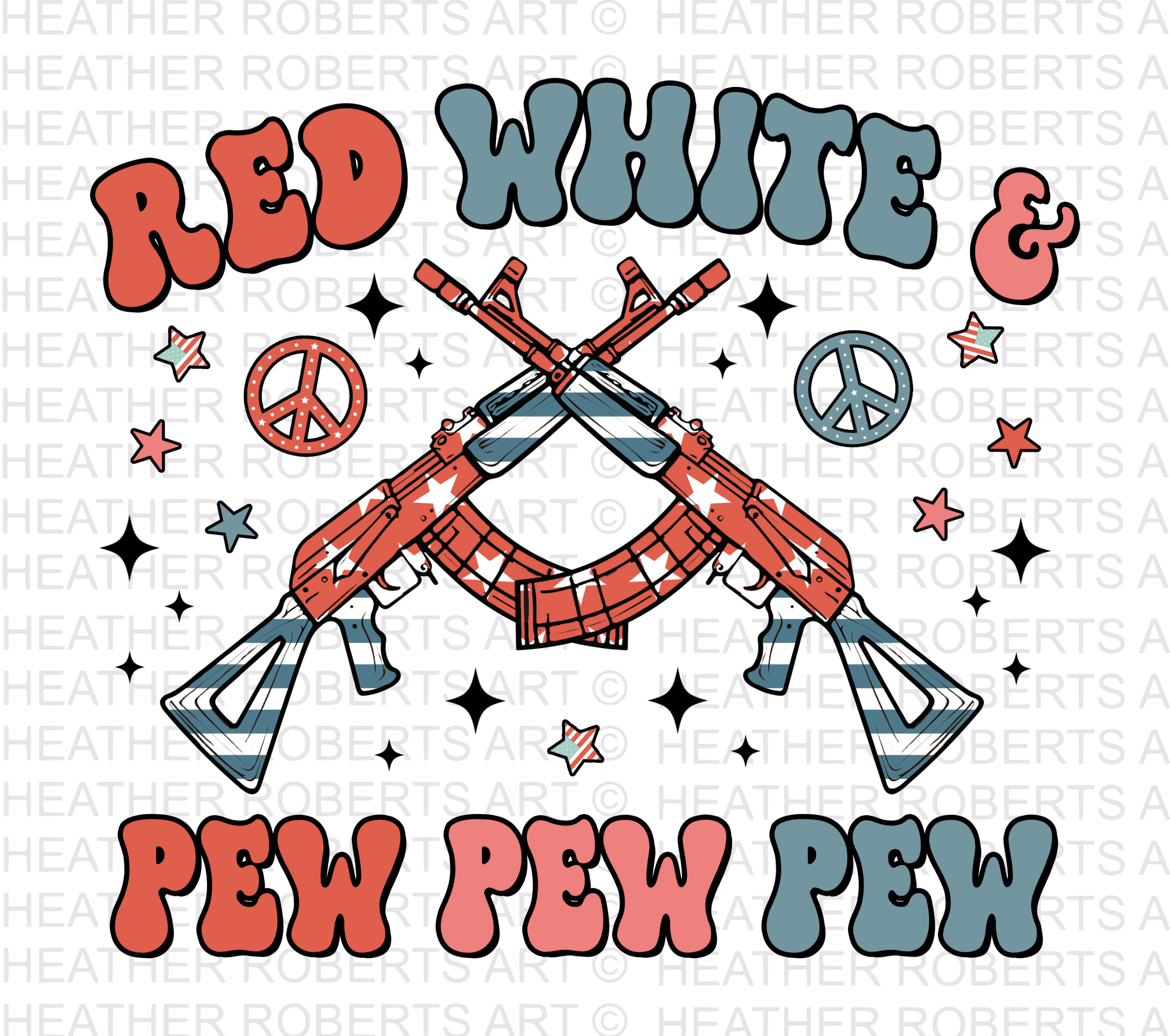 Red White And Pew Pew Pew PNG