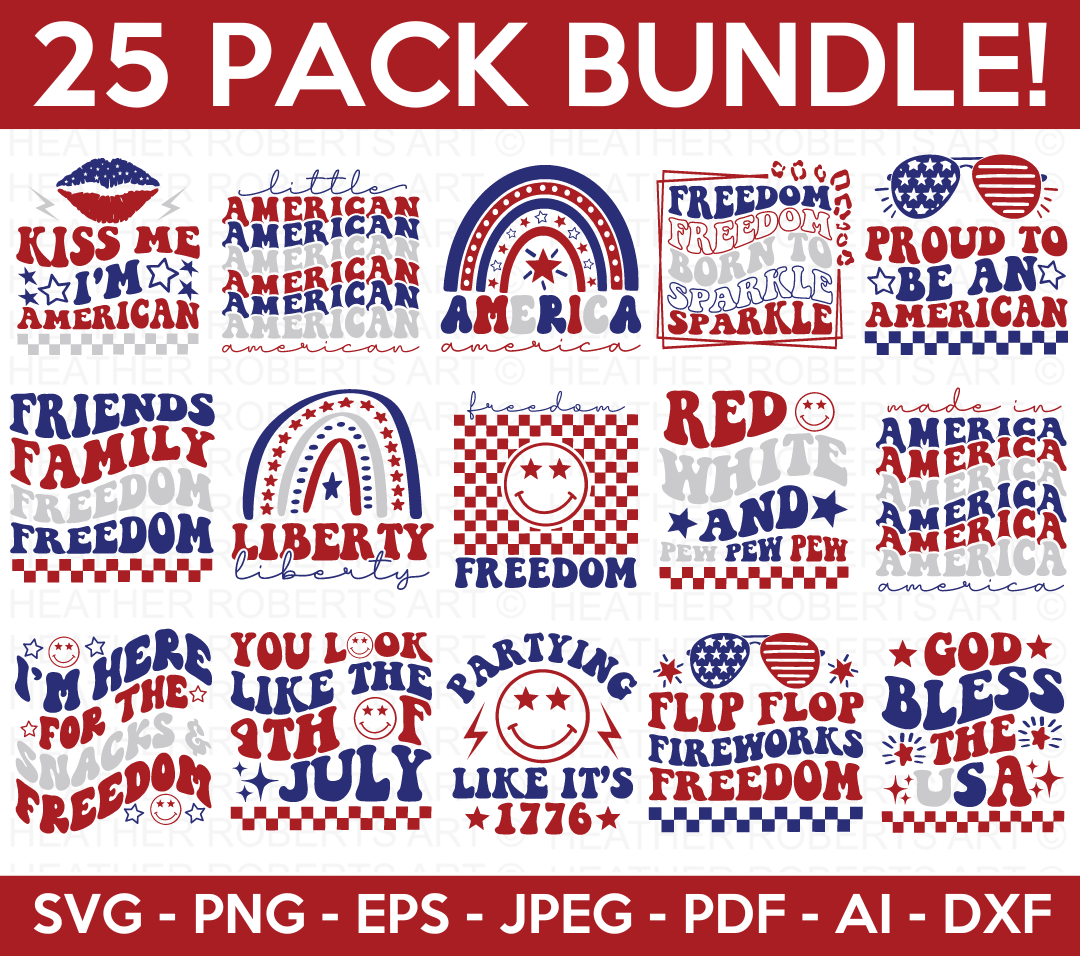 Retro 4th of July SVG Bundle