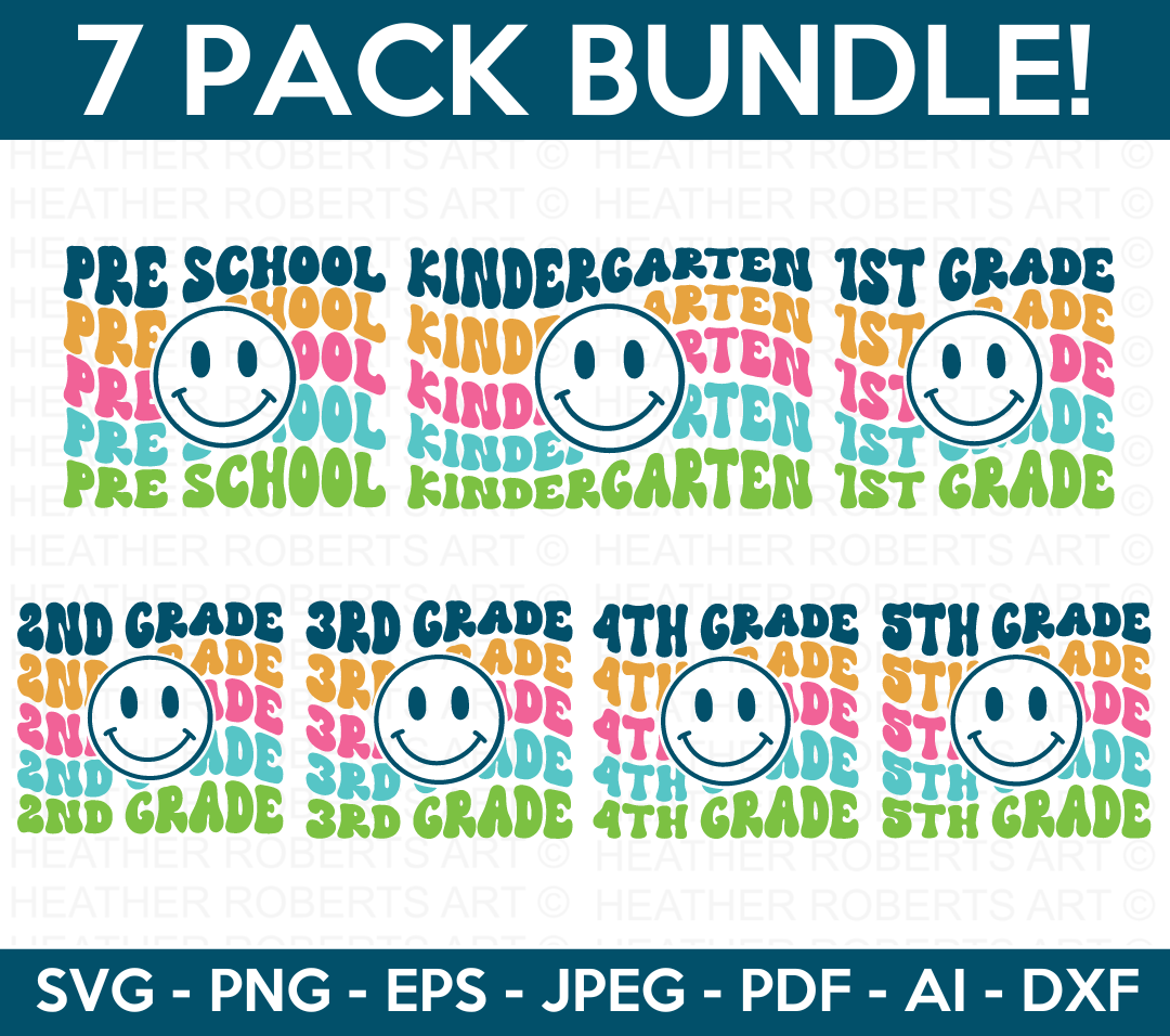 Retro Back to School SVG Bundle