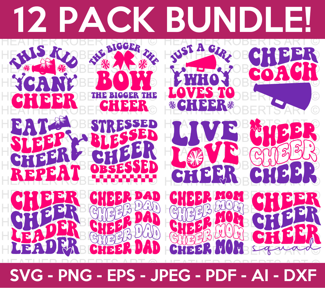 Retro Cheerleader SVG Bundle
