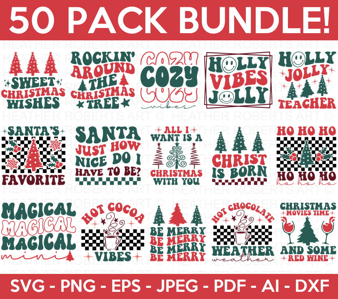 Retro Christmas SVG Bundle