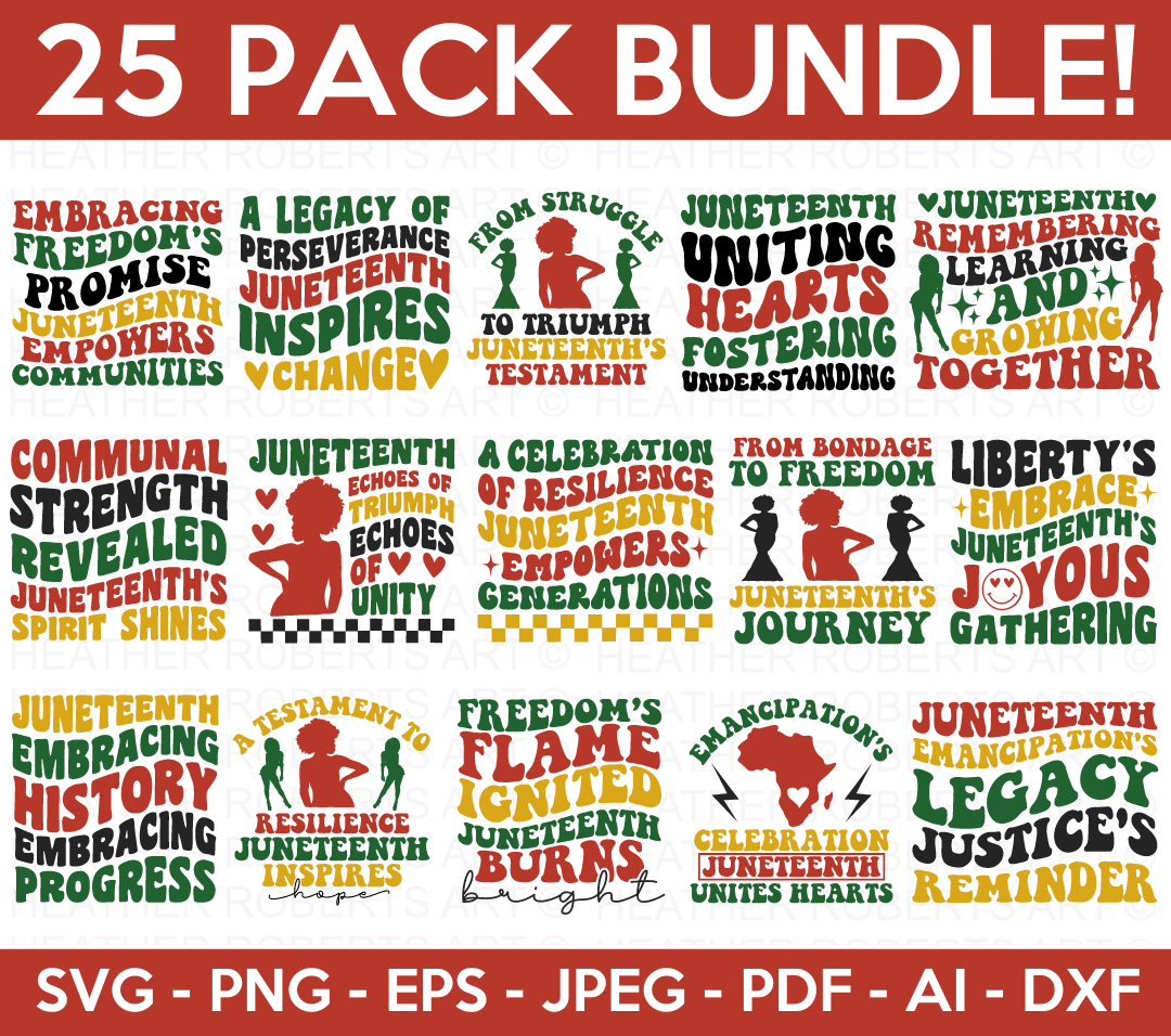 Retro Juneteenth SVG Bundle