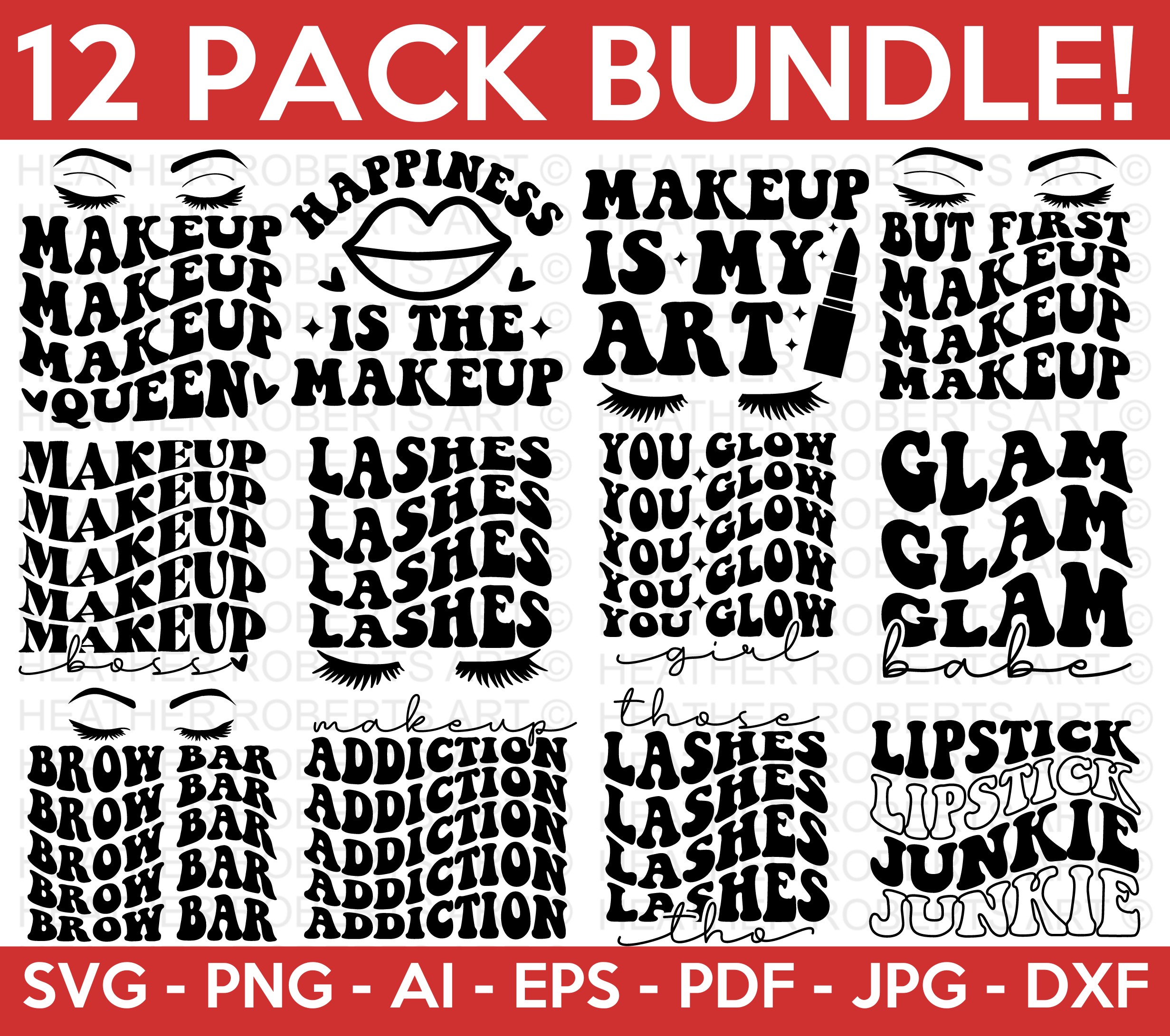 Retro Make Up SVG Bundle