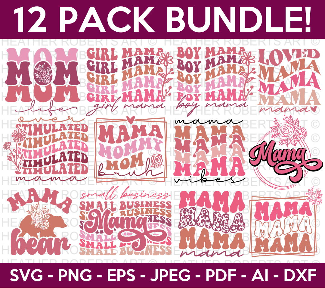 Retro Mother's Day SVG Bundle