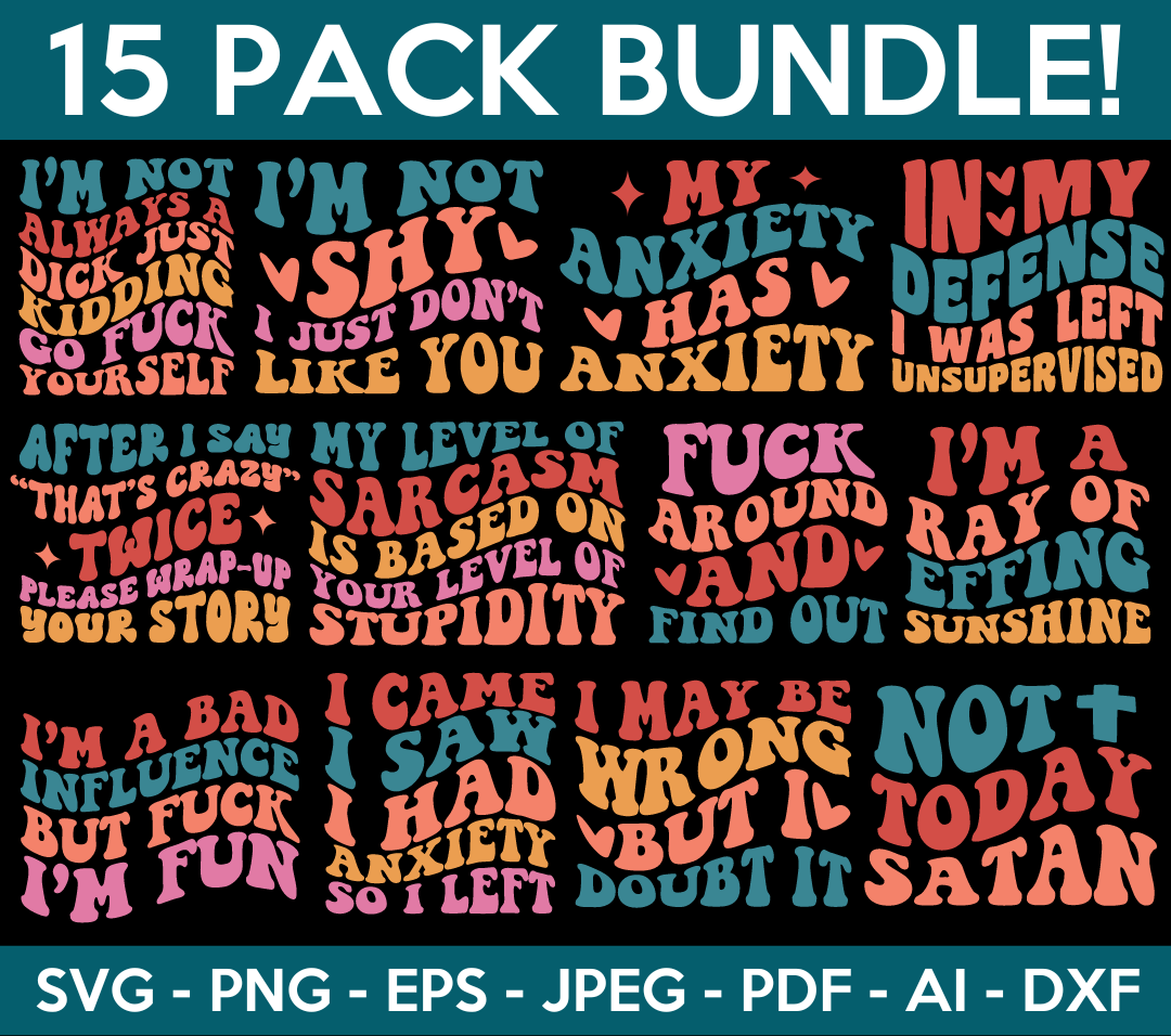 Retro Sarcastic SVG Bundle