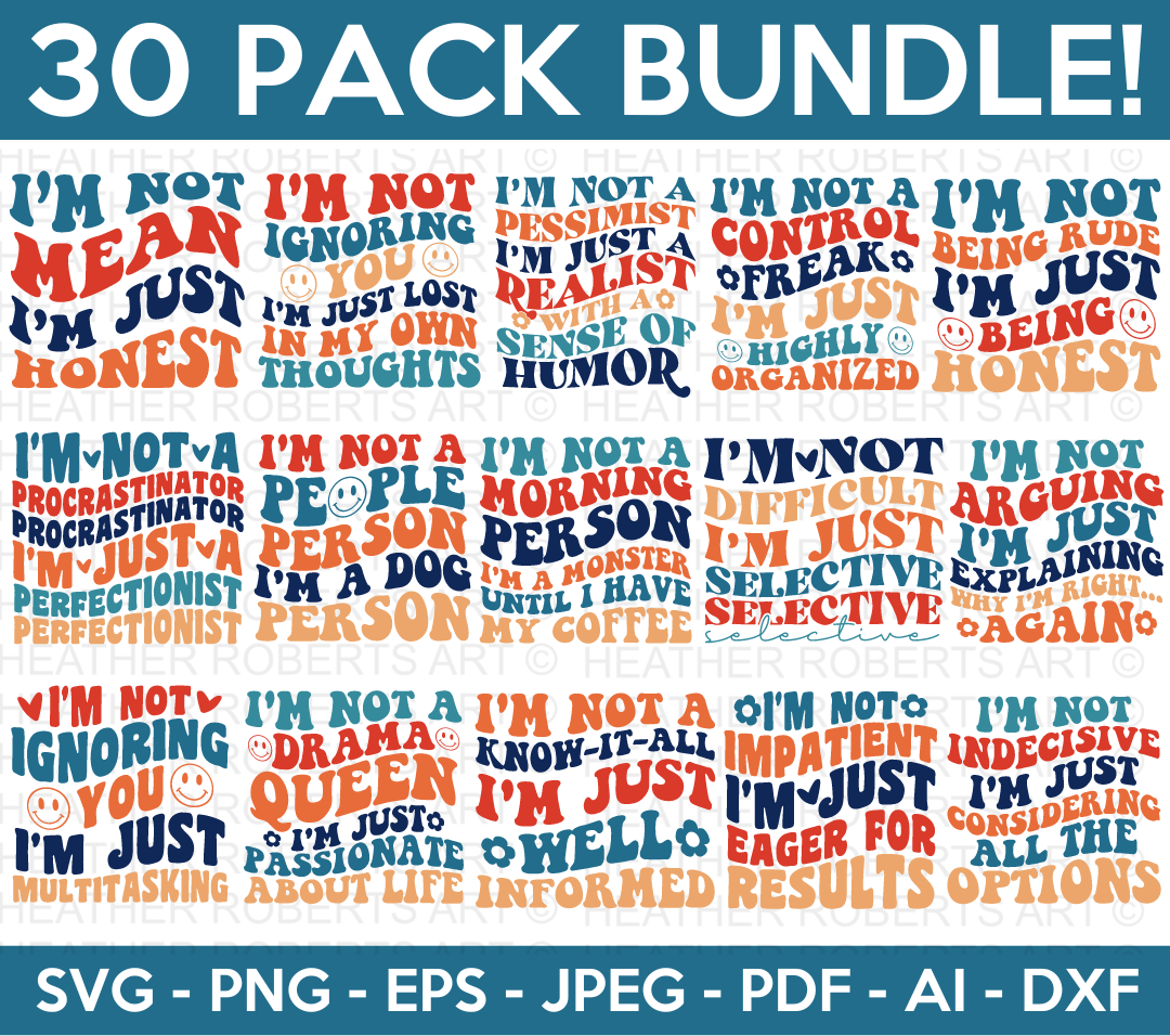 Retro Sarcastic SVG Bundle