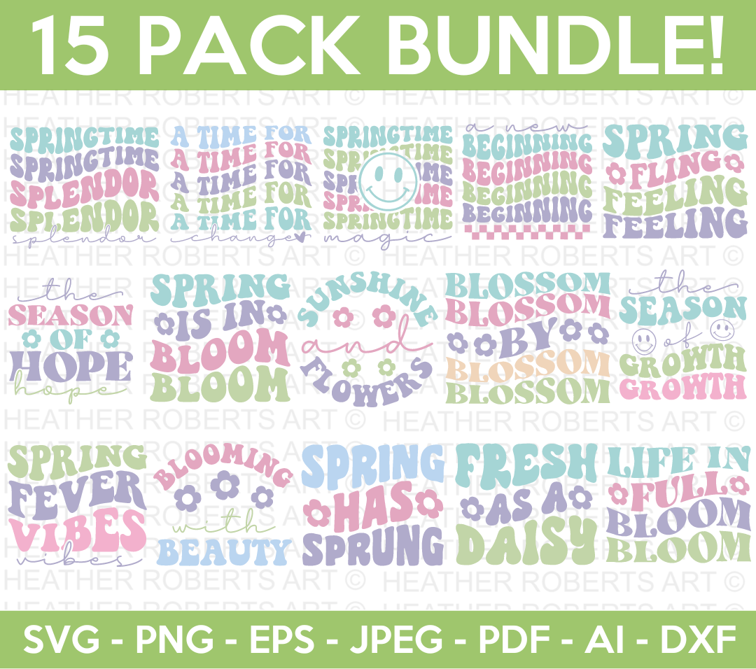 Retro Spring SVG Bundle