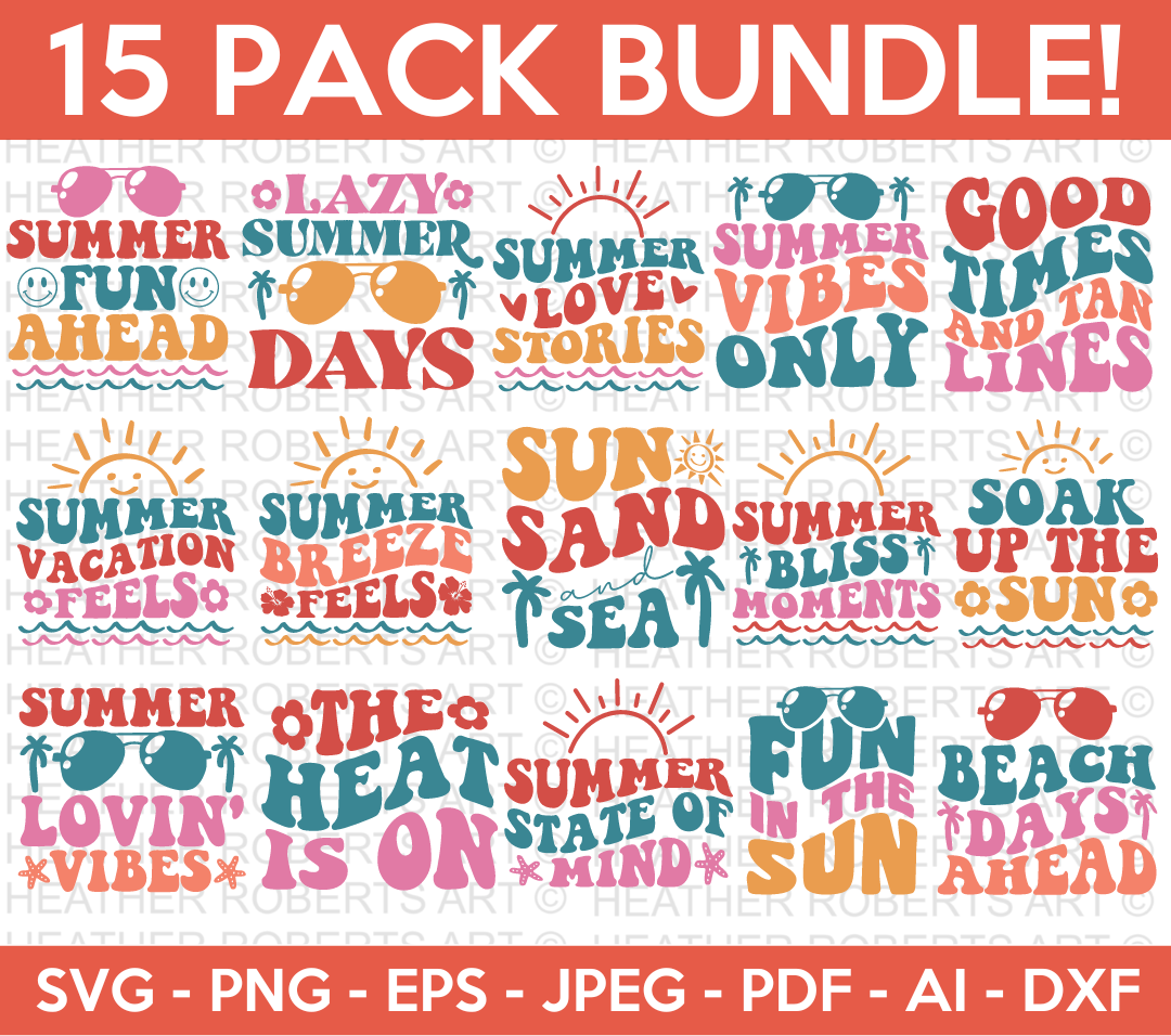 Retro Summer SVG Bundle
