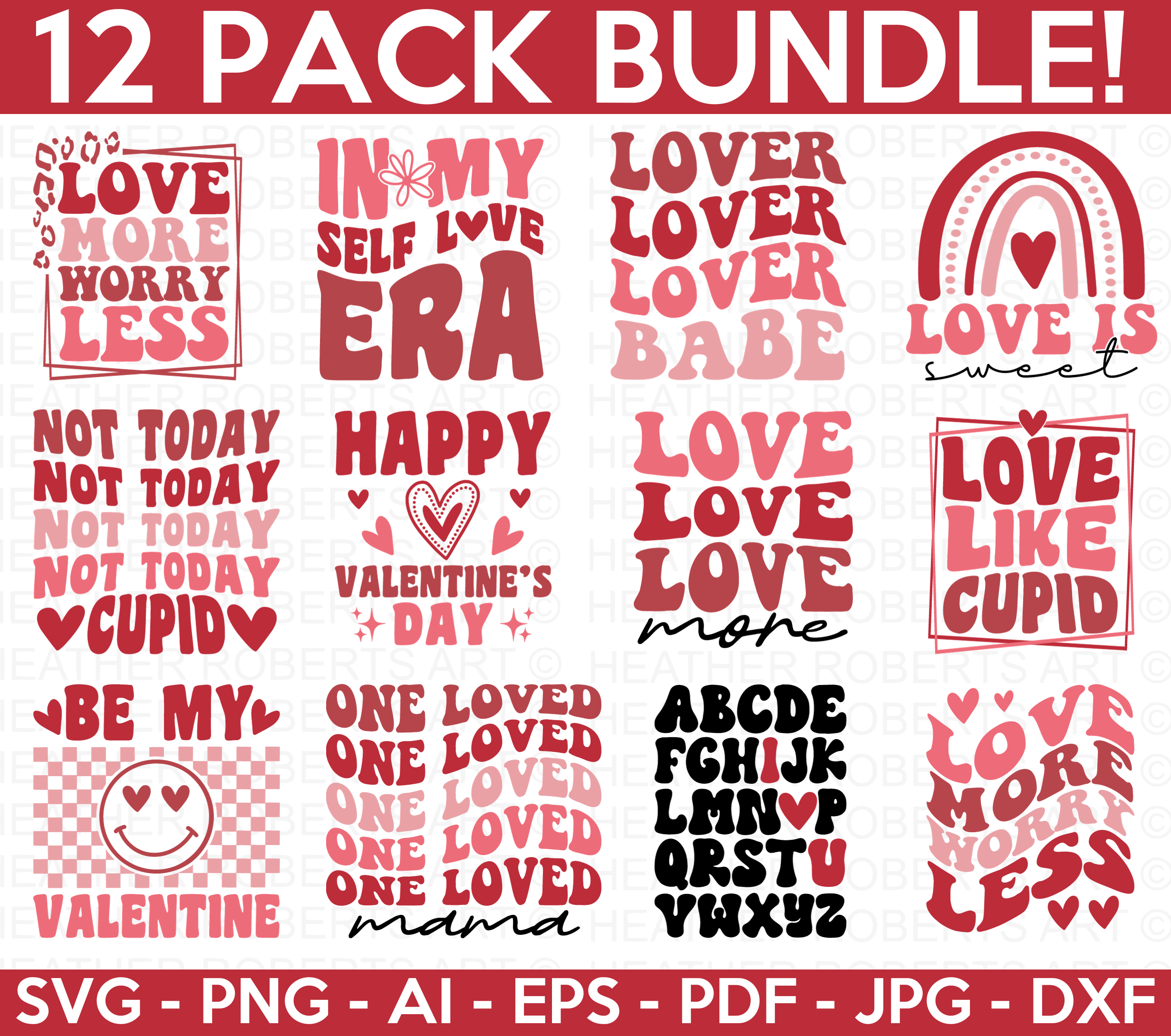 Retro Valentines SVG Bundle