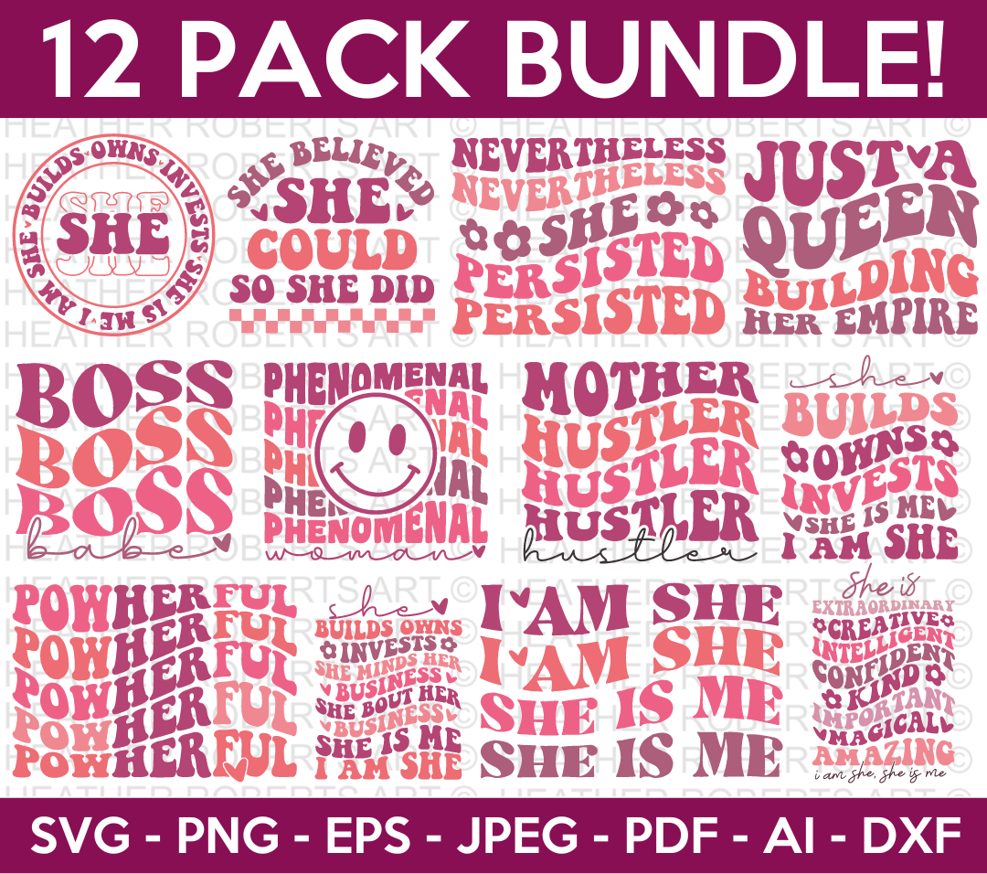 Retro Women Empowerment SVG Bundle