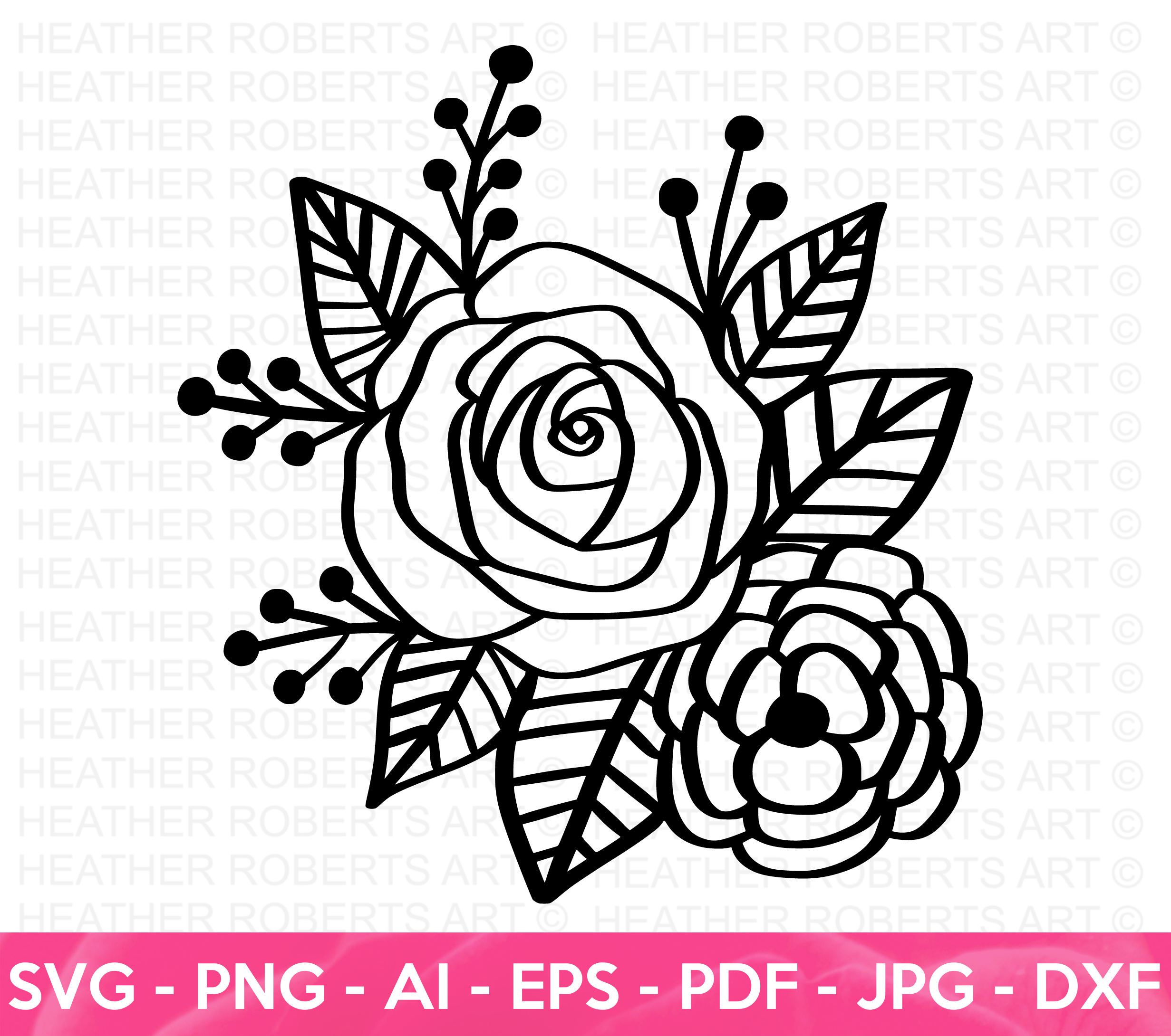 Rose Flower SVG