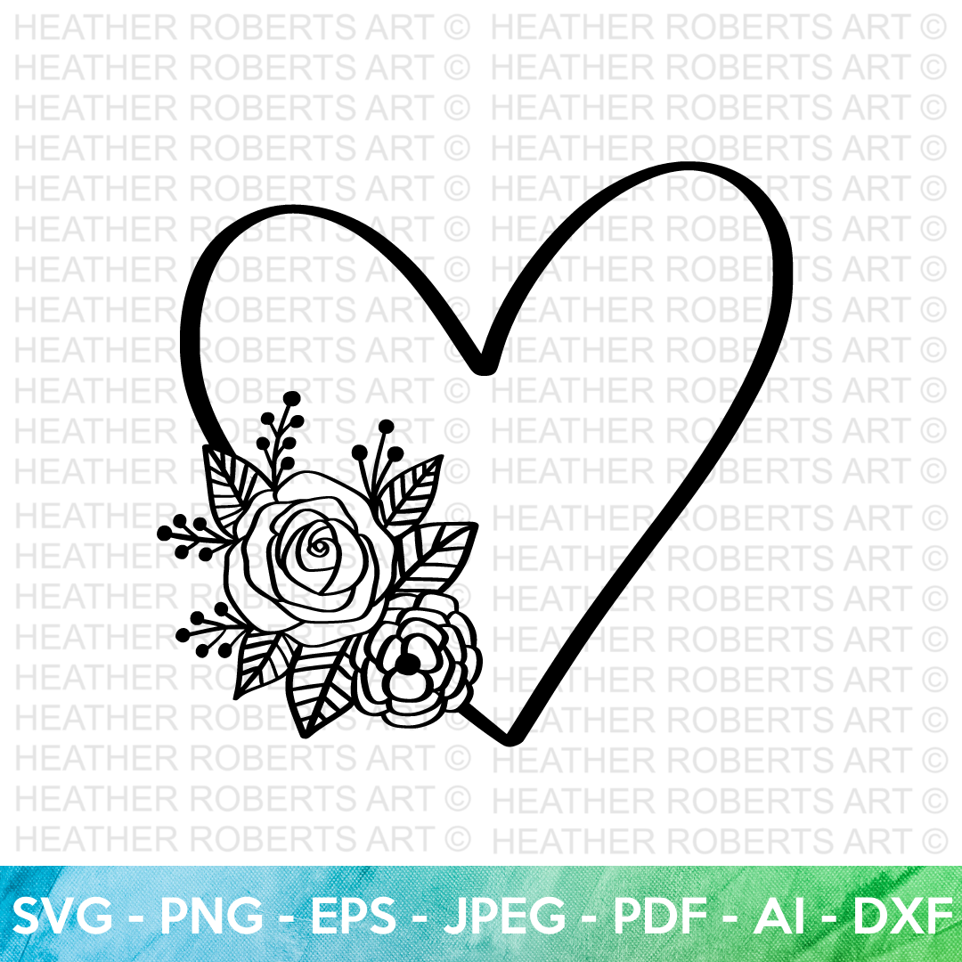 Rose Heart SVG