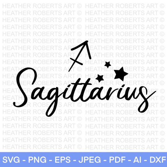 Sagittarius Zodiac Signs SVG