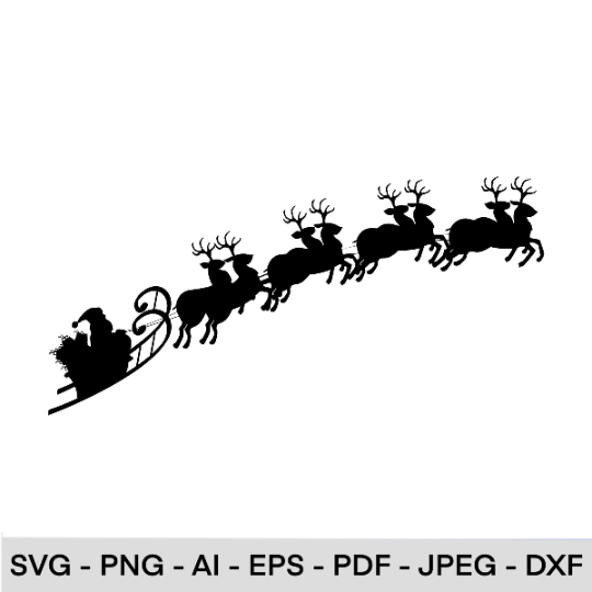 Santa’s Sleigh SVG
