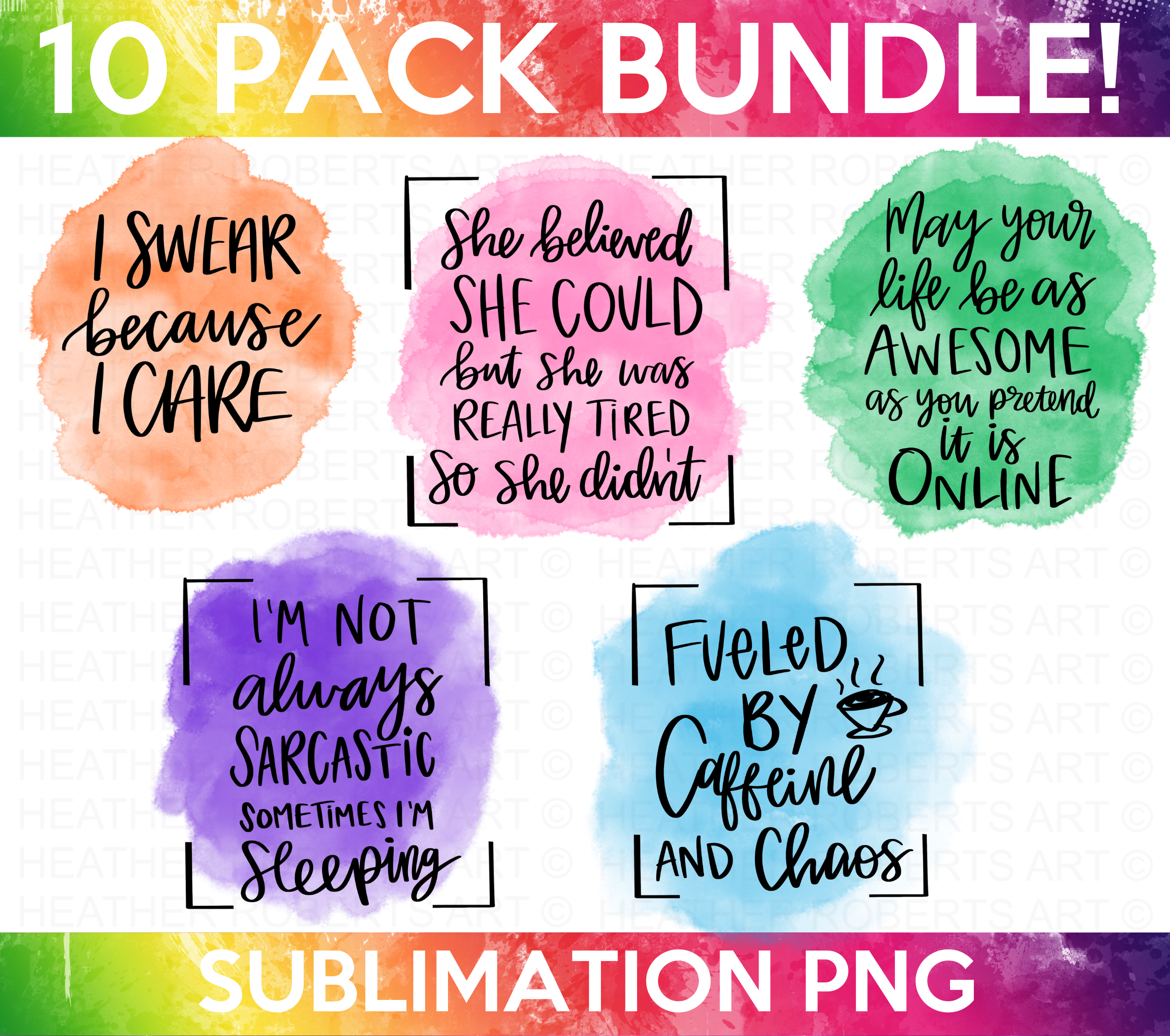 Sarcastic Sublimation PNG Bundle