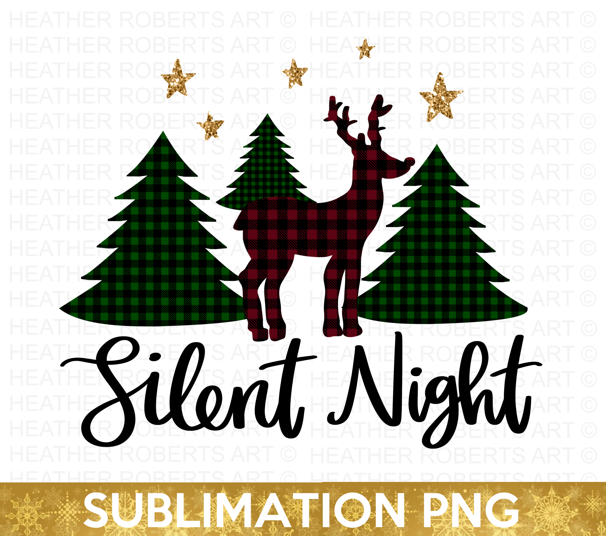 Silent Night Sublimation PNG