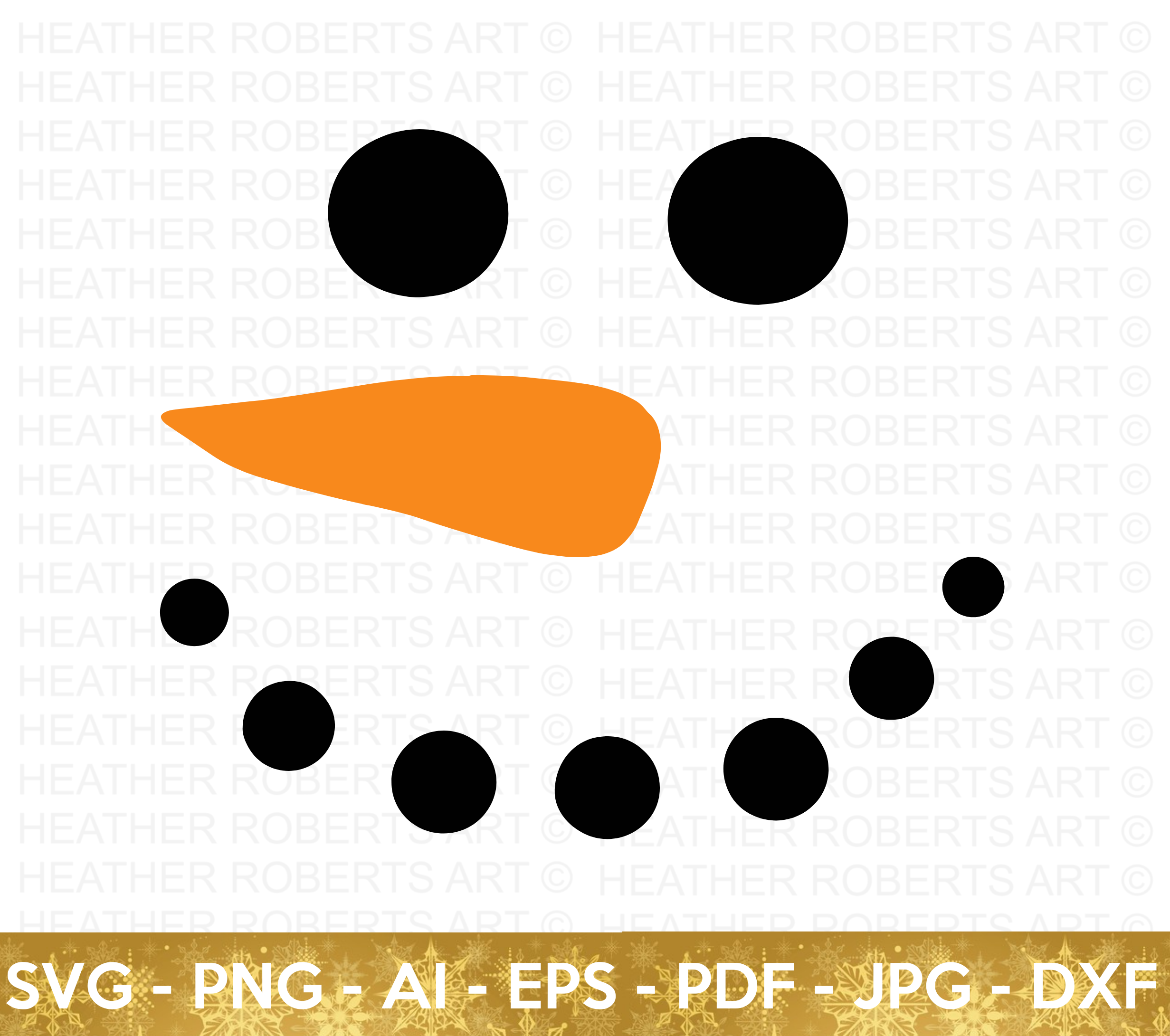 Snowman Face SVG