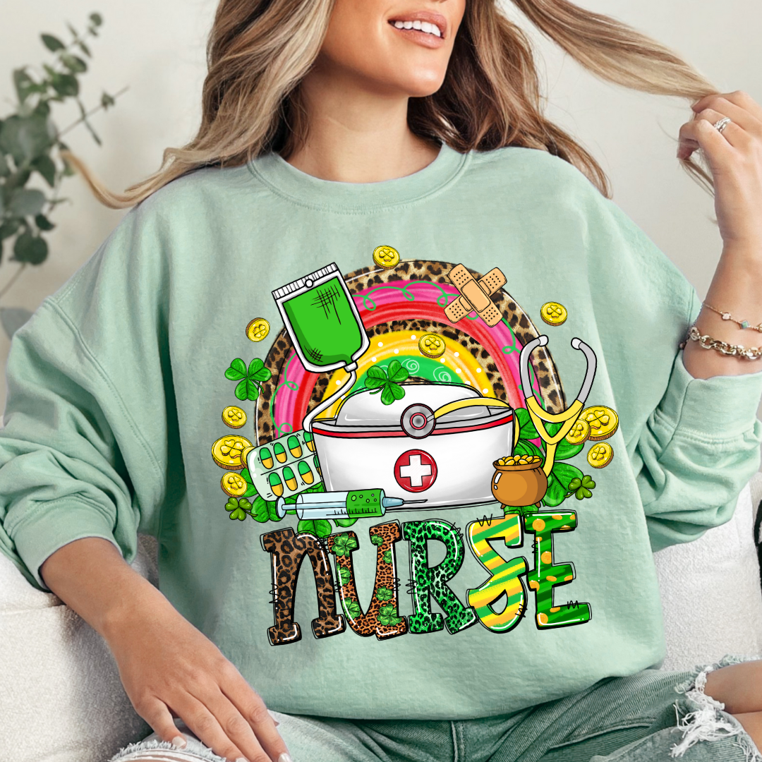 St. Patrick's Day Nurse PNG