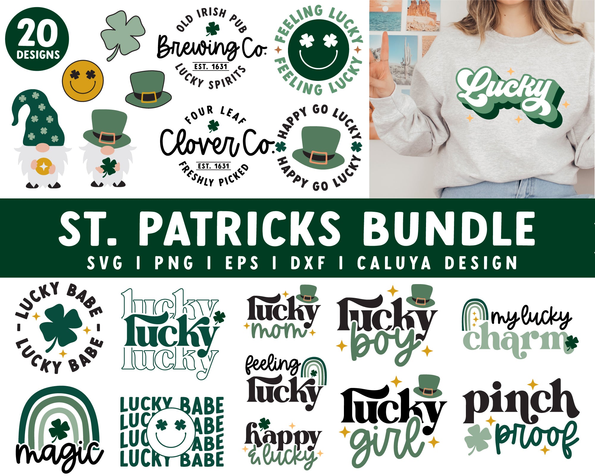 St. Patricks Day SVG Bundle | 20 Pack